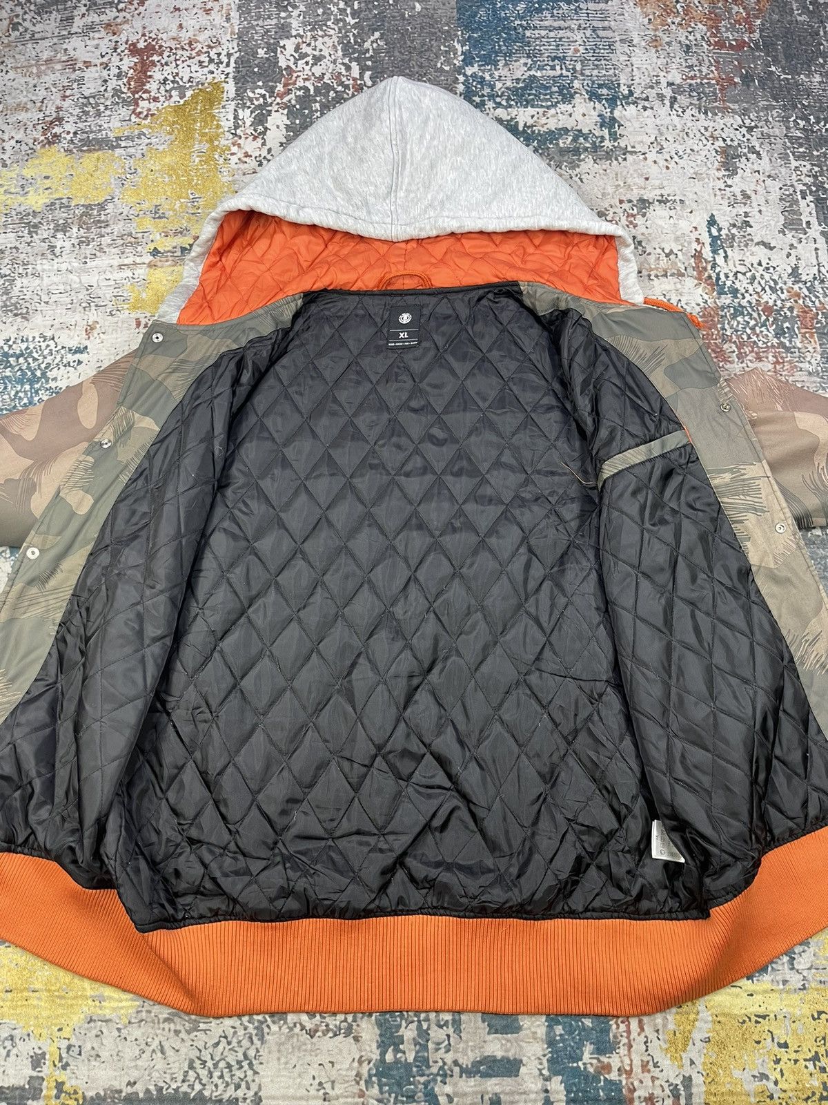 Element Element Originals Army Camouflage Hooded Bombers Size US L / EU 52-54 / 3 - 10 Thumbnail
