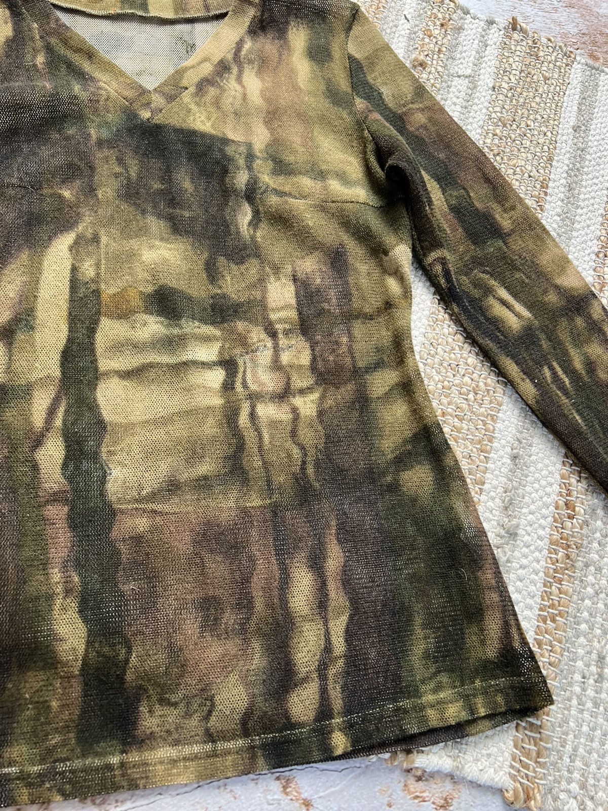 20471120 × Japanese Brand Vintage abstract mesh long sleeve Size S / US 4 / IT 40 - 4 Thumbnail