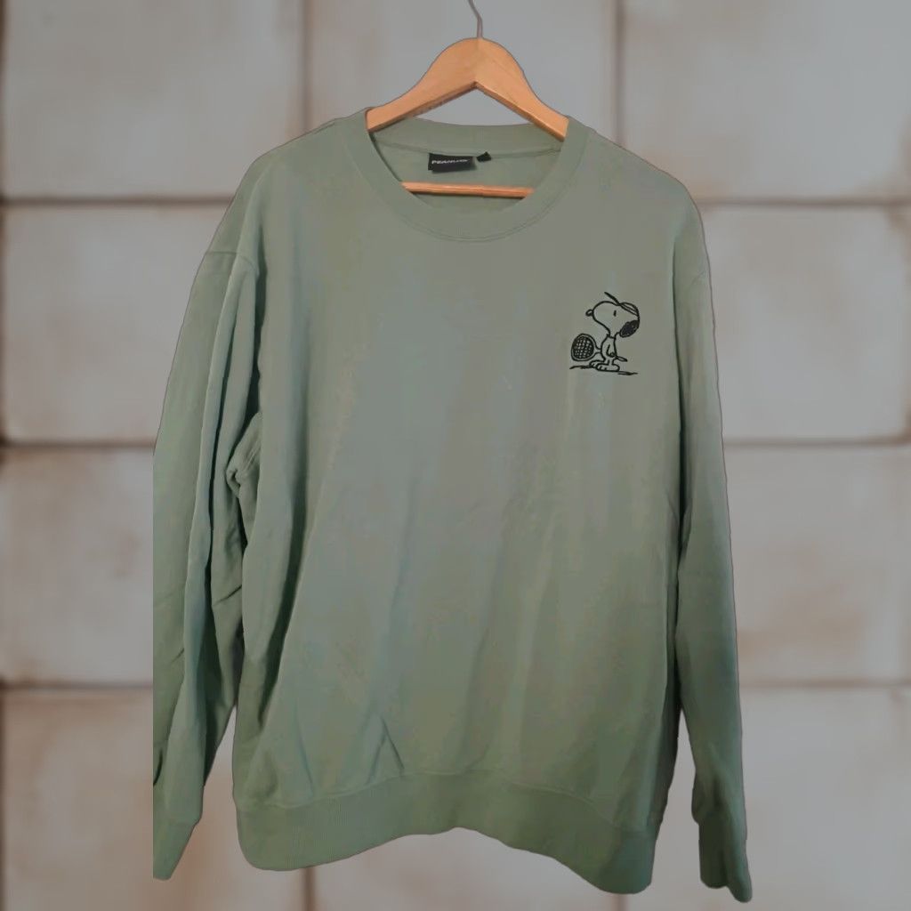 Peanuts VINTAGE Peanuts Snoopy Tennis Club Sweatshirt Shirt Mens 2XL Green Pullover Cartoon Sports Size US XXL / EU 58 / 5 - 1 Thumbnail