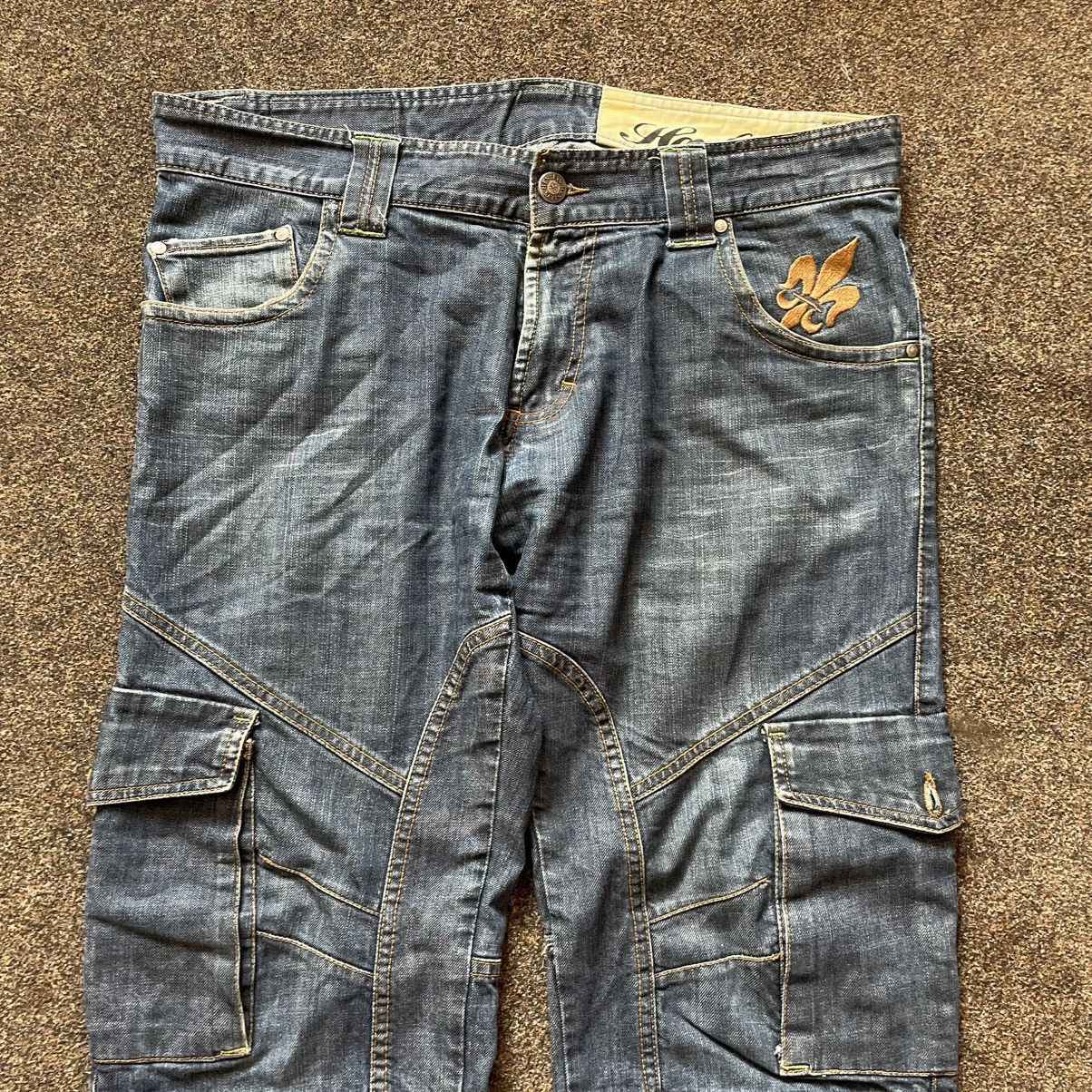 Vintage Y2K Baggy Cargo Pants Distressed Wide Leg Skate Logo 36 Size US 36 / EU 52 - 3 Thumbnail