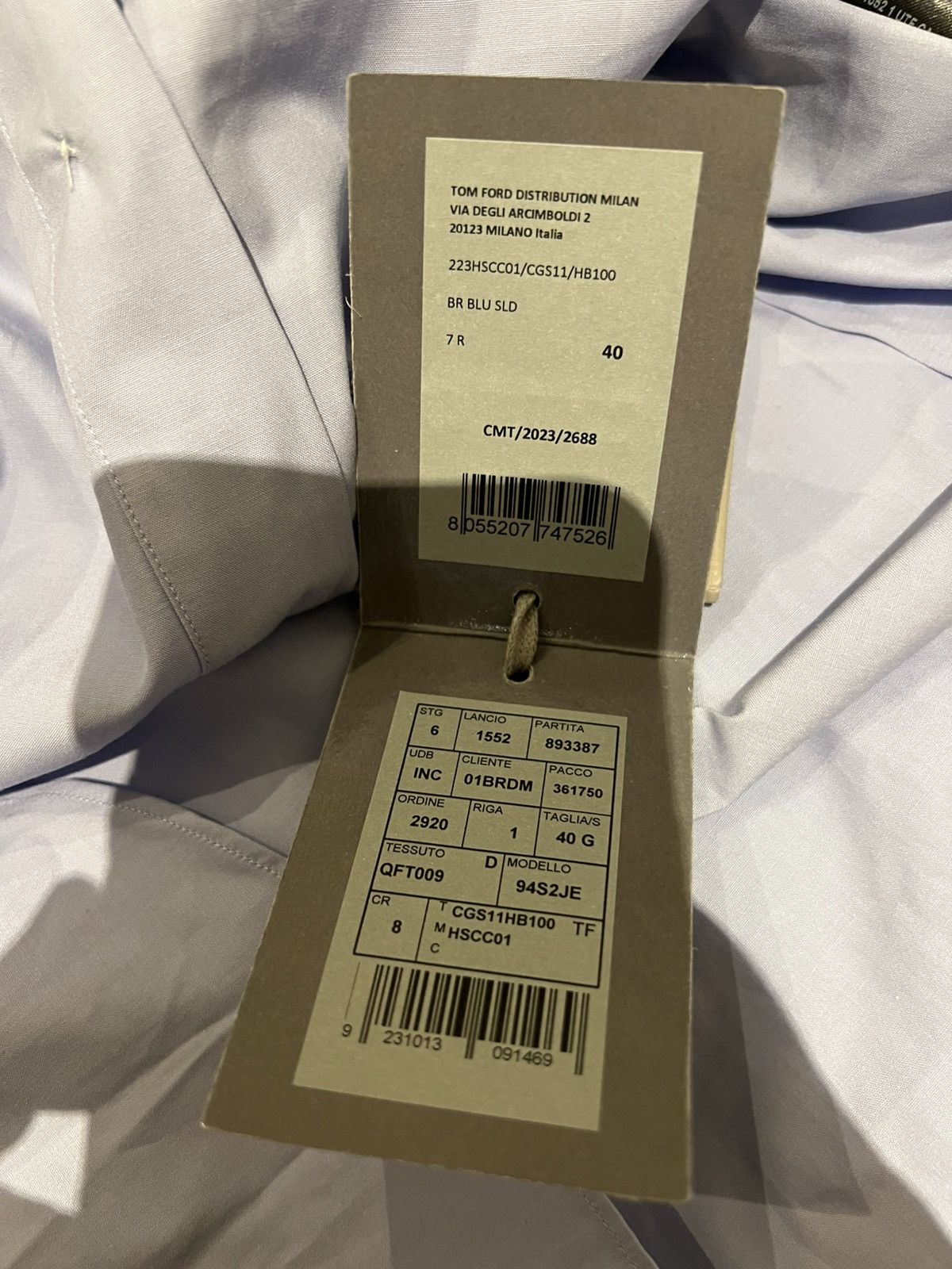 Tom Ford TOM FORD Dress Shirt cotton shirt 40 15.3/4 Blue Size US M / EU 48-50 / 2 - 9 Thumbnail