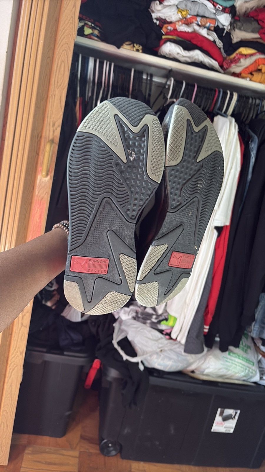 Puma Puma RS-X Black and Red Sneakers Size US 12 / EU 45 - 7 Thumbnail