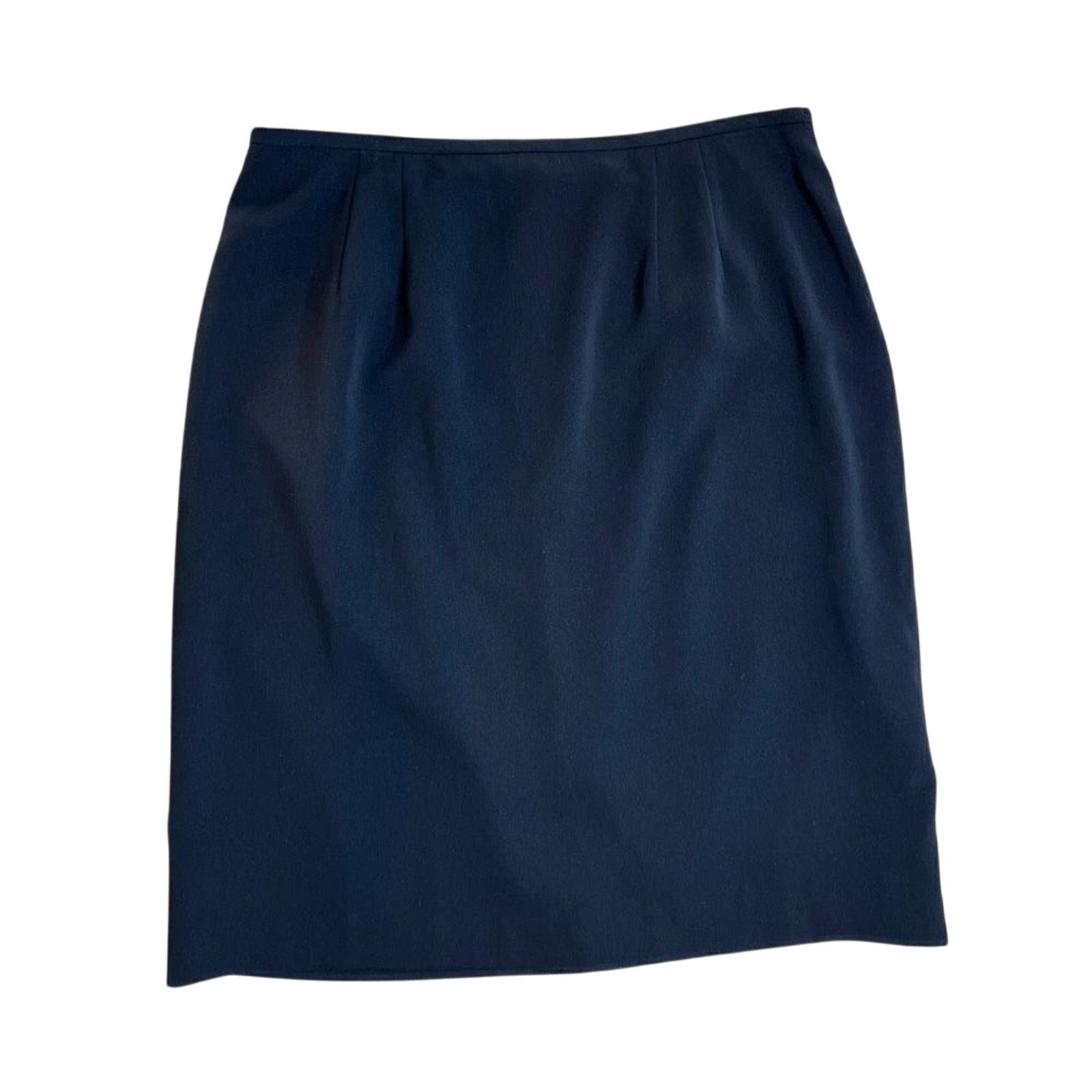 Other Norton McNaughton Navy Blue Lined Washable Straight Skirt 14 Size 36" / US 14 / IT 50 - 1 Thumbnail