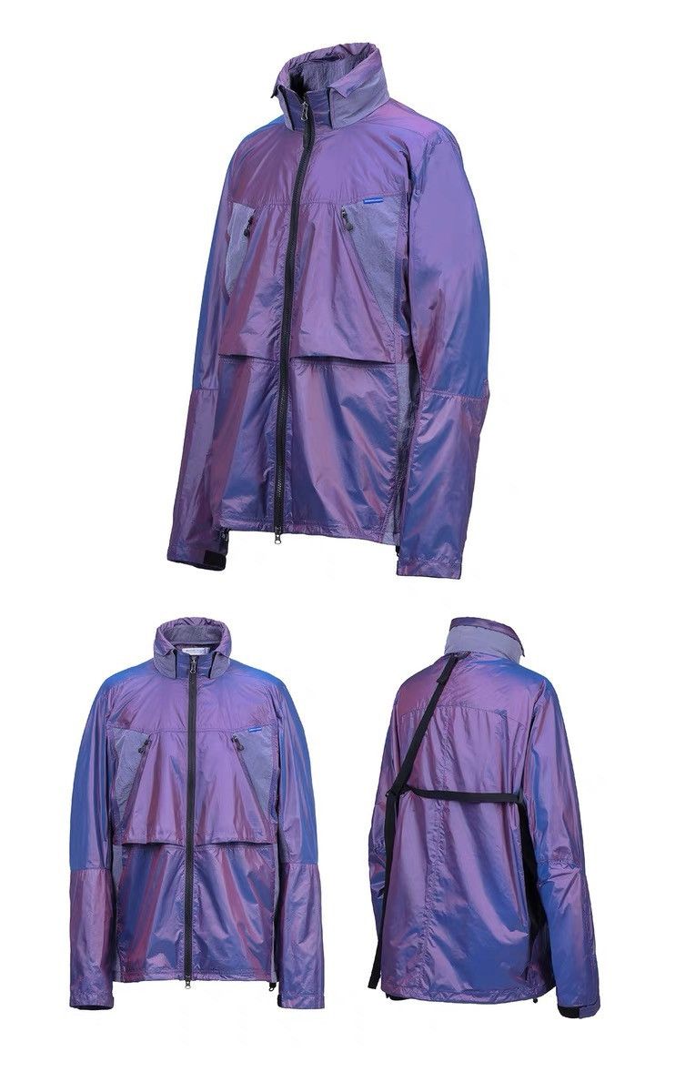 image of Water-Proof Sun-Protective Summer Techwear Jacket in Purple, Men's (Size Medium)