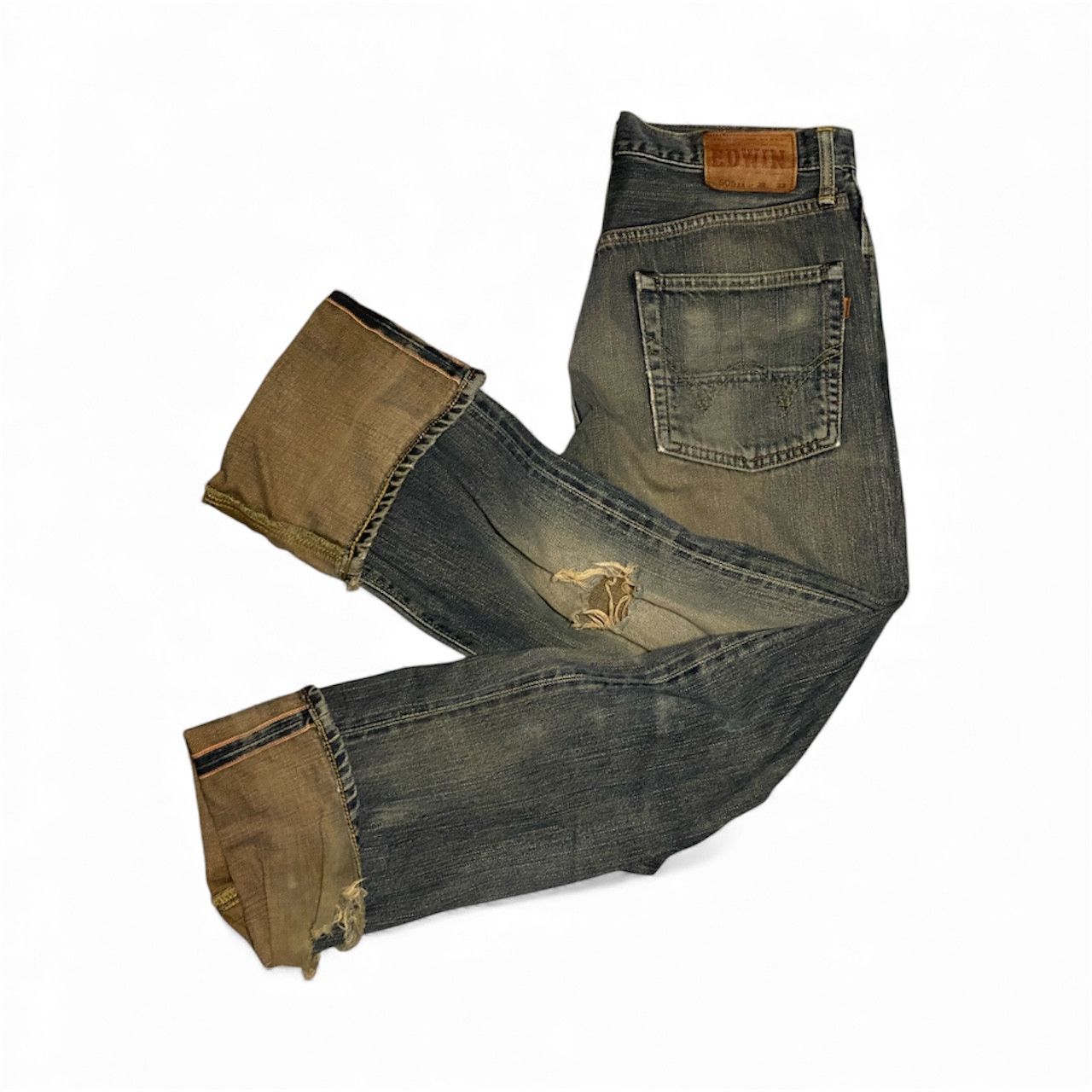Edwin Vintage Edwin 505zx Mud Wash Selvedge Distressed Jeans Size US 32 / EU 48 - 5 Thumbnail