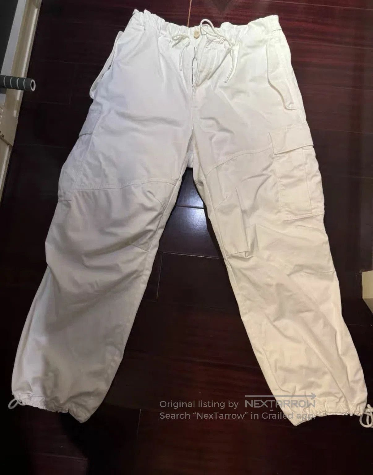 Louis Vuitton White Cargo Pants with Drawstring Waist . Size US 28 / EU 44 - 1 Thumbnail