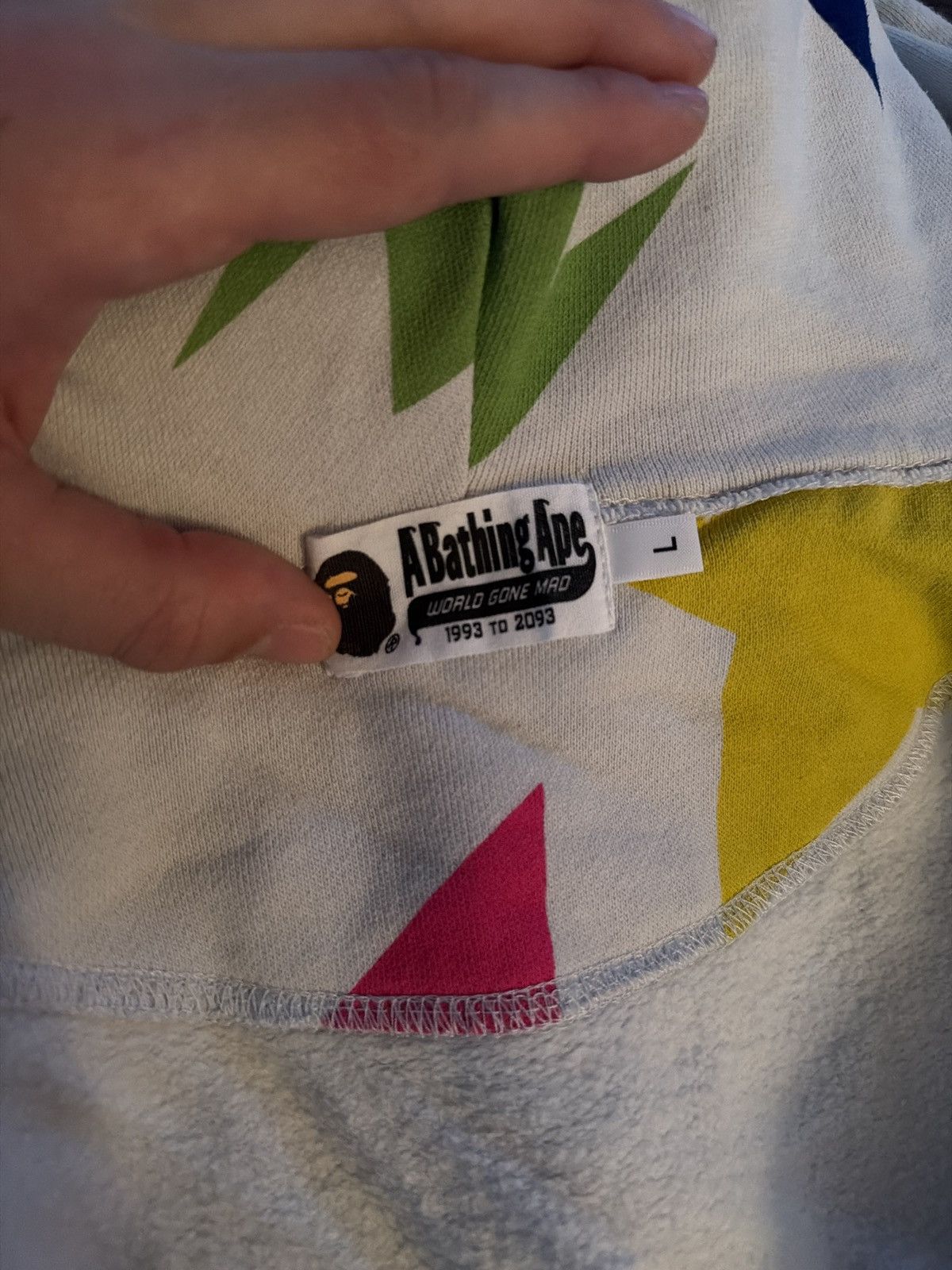 Bape BAPE All-Over Star Full-Zip Hoodie — White, Large Size US L / EU 52-54 / 3 - 6 Thumbnail