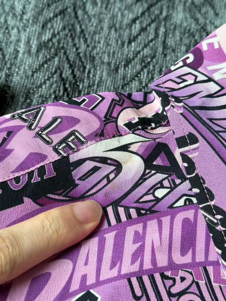 Balenciaga Balenciaga size 34 Full Print Graffiti Short Sleeve Shirt Size M / US 6-8 / IT 42-44 - 5 Thumbnail