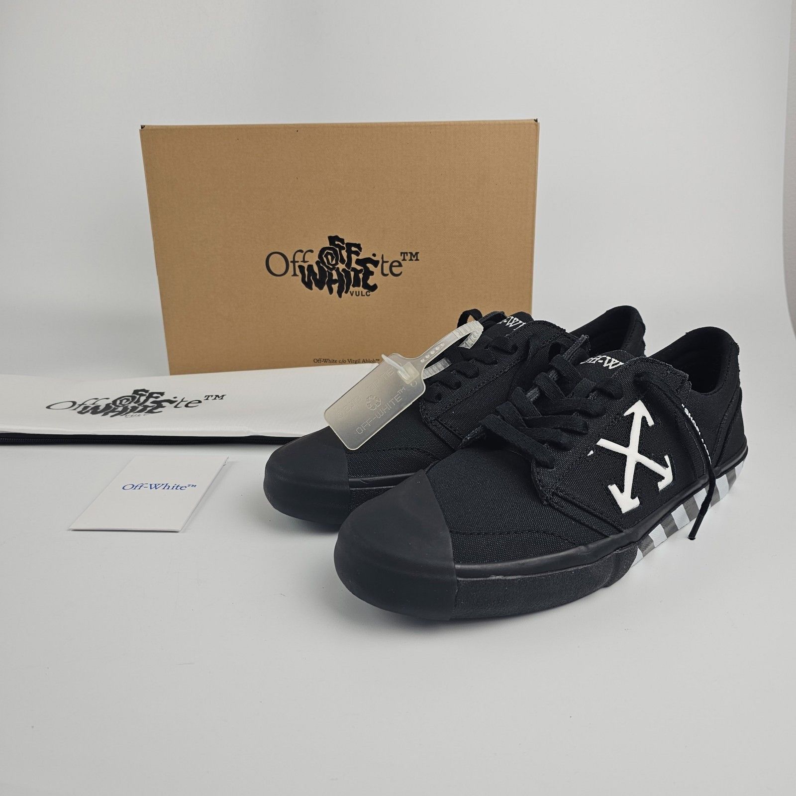 Off-White OFF-WHITE Vulcanized Black Sneakers New & Authentic (Men's s Size US 9 / EU 42 - 5 Thumbnail