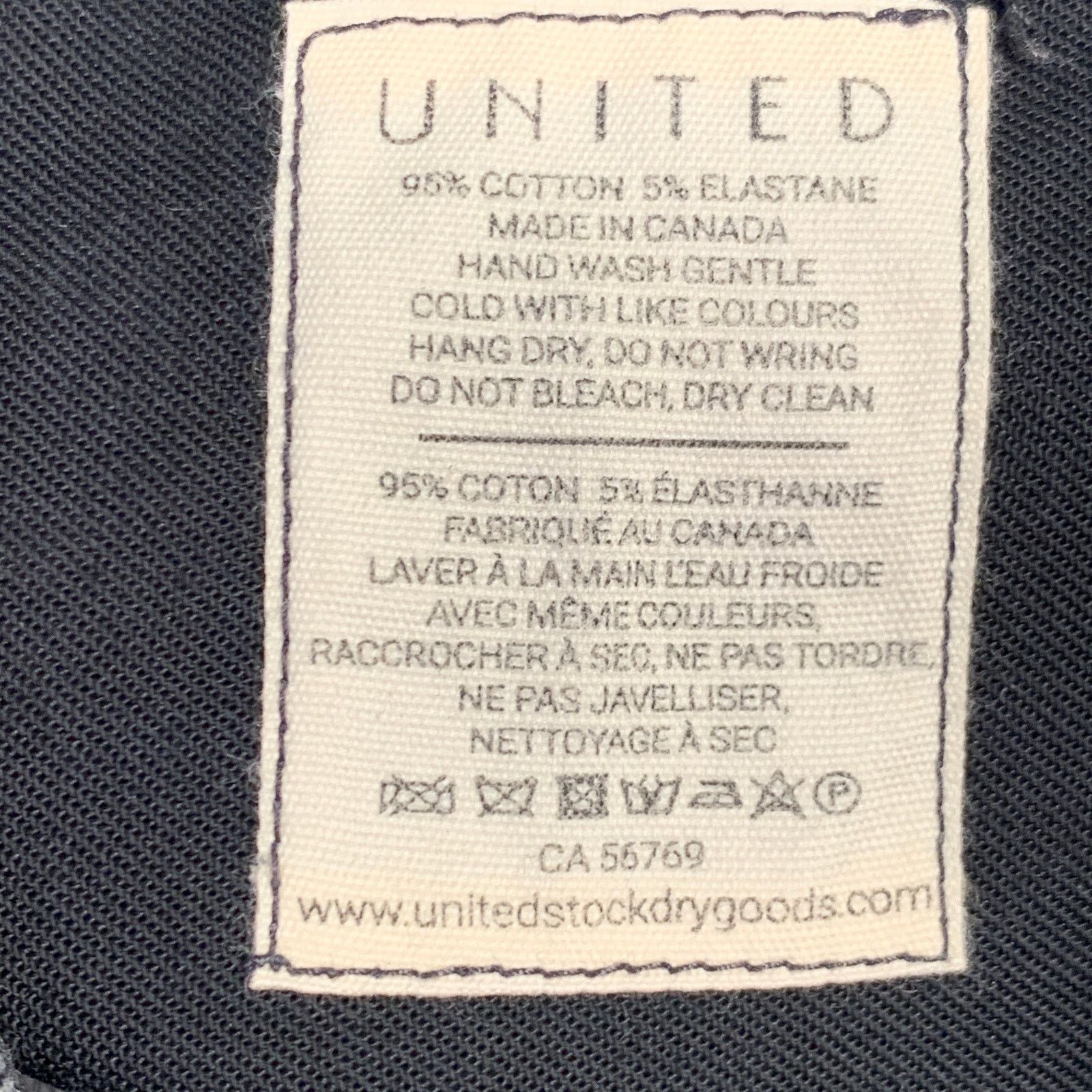 United Stock Dry Goods UNITED Grey Heather Twill Cotton Flat Front Casual Pants Size US 36 / EU 52 - 5 Thumbnail