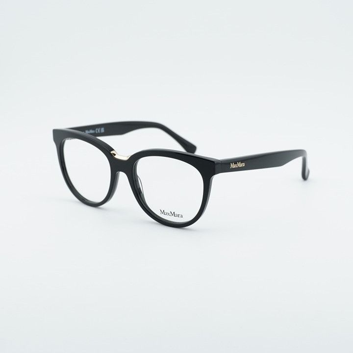 Max Mara Max Mara MM5110 001 Eyeglasses Black 52mm Oval Frame Size ONE SIZE - 1 Thumbnail