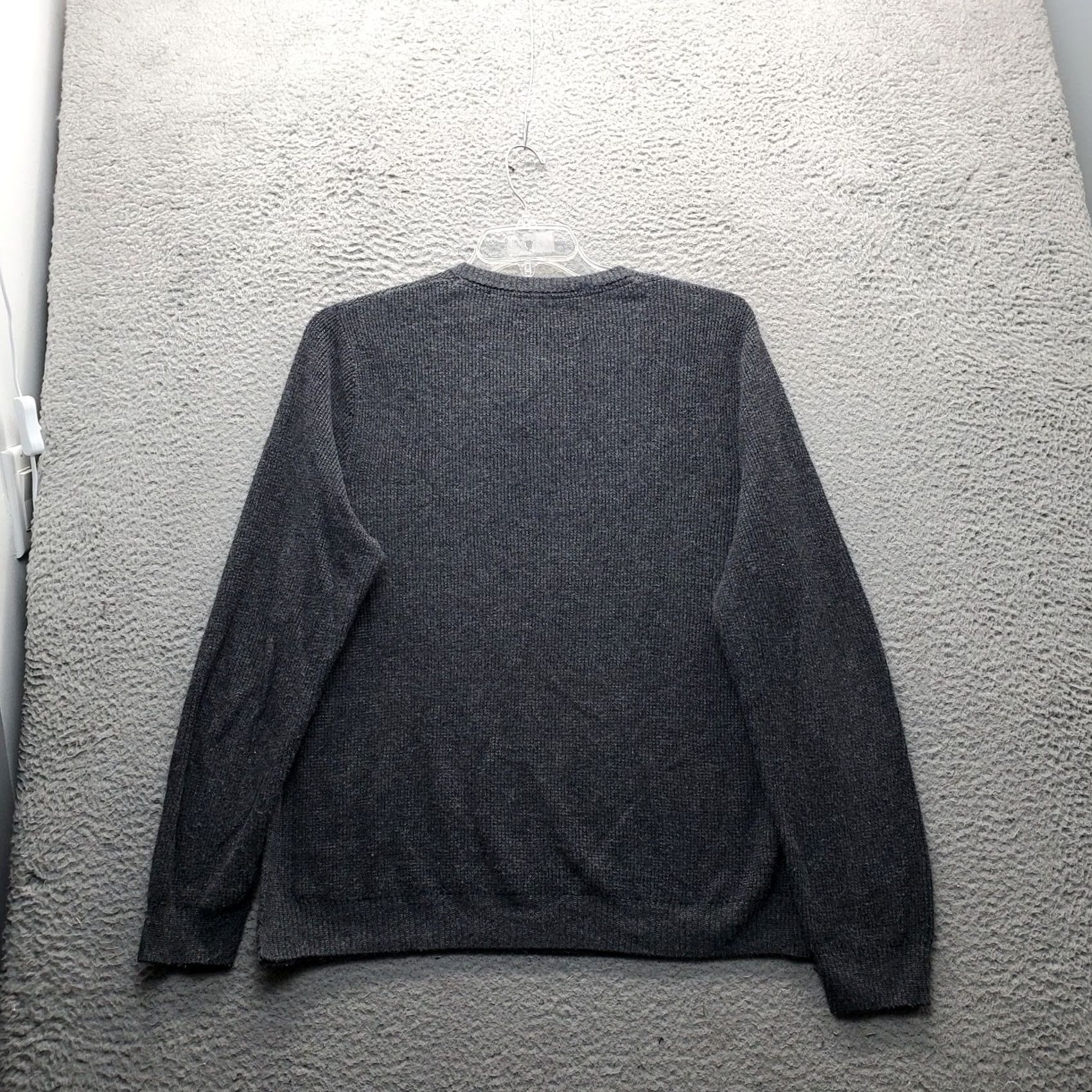 Lucky Brand Lucky Brand Colorado Cross Stitch Henley Sweater Mens Size L Heather Gray Crew Neck Size US L / EU 52-54 / 3 - 2 Thumbnail