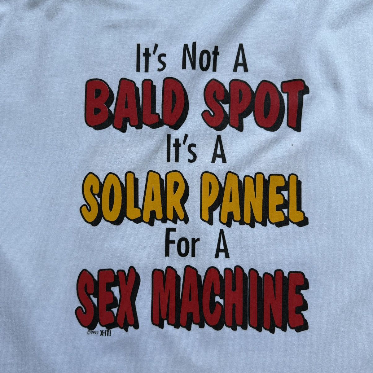 Vintage Vintage Bald Spot Funny Graphic T-Shirt Size US XL / EU 56 / 4 - 5 Thumbnail