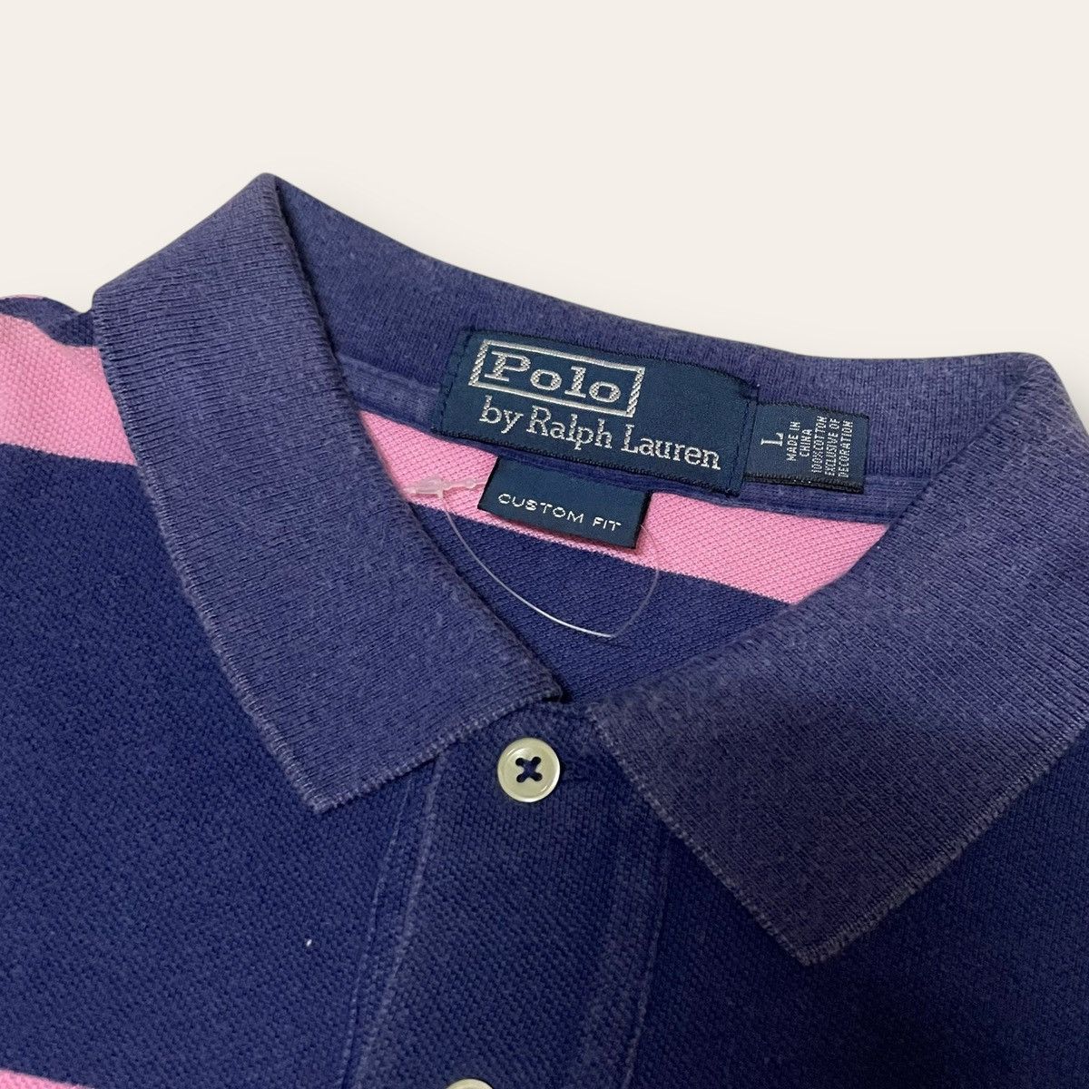 Ralph Lauren Vintage Stripe Ralph Lauren Blue Pink Custom Fit Size US M / EU 48-50 / 2 - 4 Thumbnail