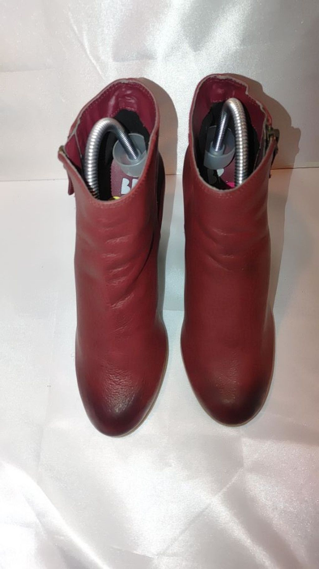 Nordstrom BP Brass Plum Leather Booties Size 8M Size US 8 / IT 38 - 4 Thumbnail
