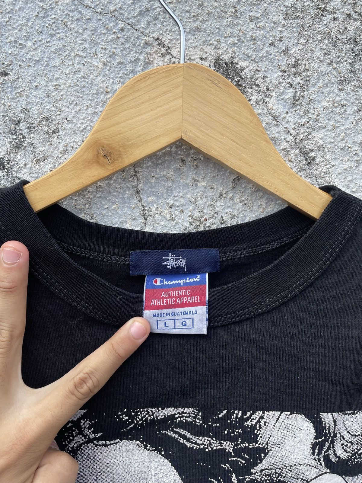 Stussy Vintage Stussy X Champion Photo Tee Size US XL / EU 56 / 4 - 4 Thumbnail