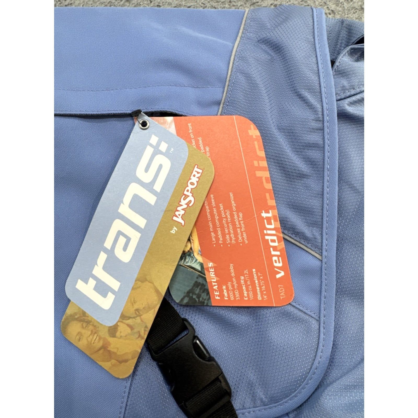 Jansport JanSport Trans TAD7 Verdict Pacific Blue Sling Laptop Tote Bag Unisex Adults Vintage Y2K NEW Bag? Size ONE SIZE - 4 Thumbnail