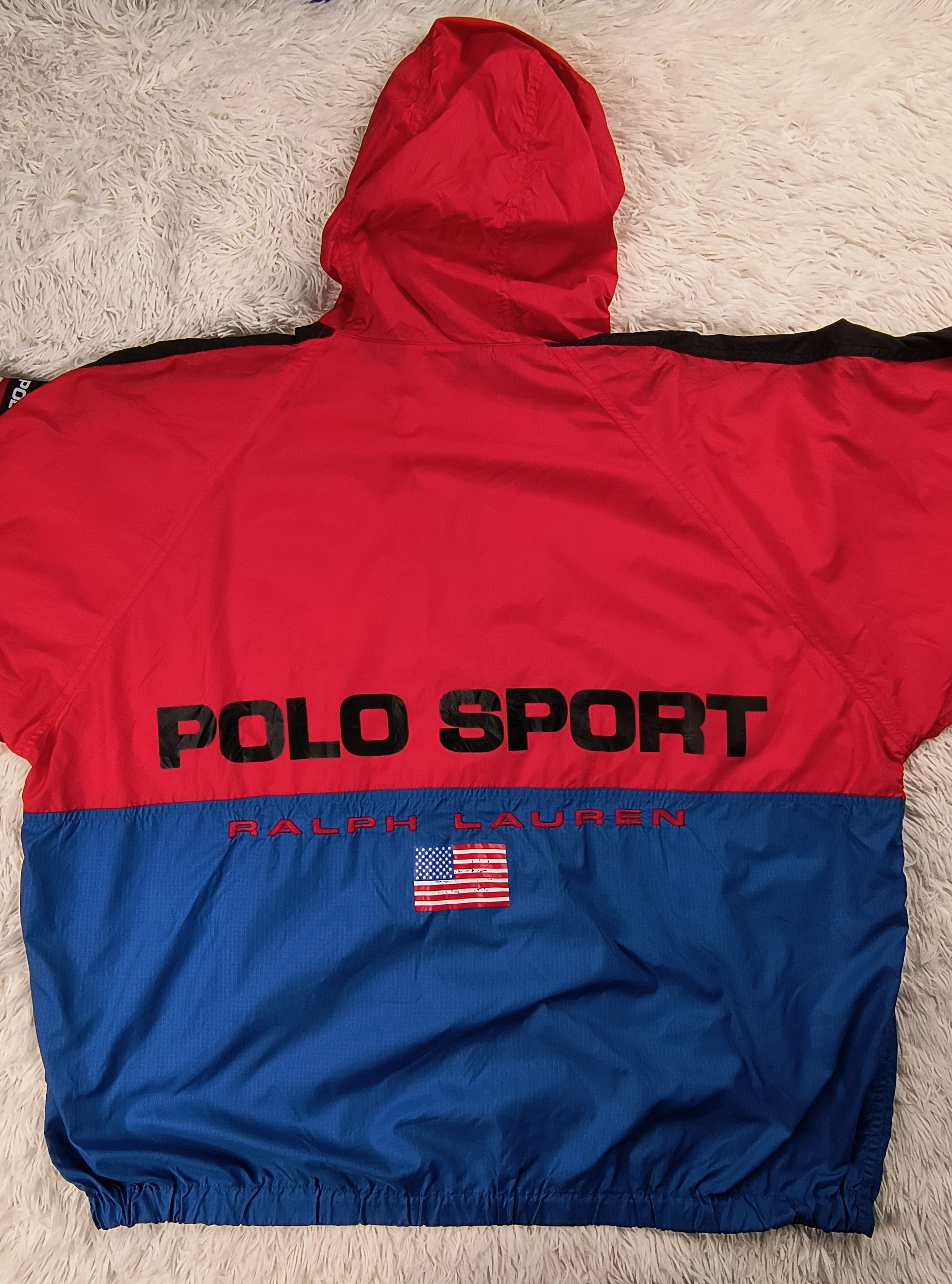 Polo Ralph Lauren Vintage Polo Sport Ralph Lauren big flag windbreaker jacket Size US L / EU 52-54 / 3 - 6 Thumbnail