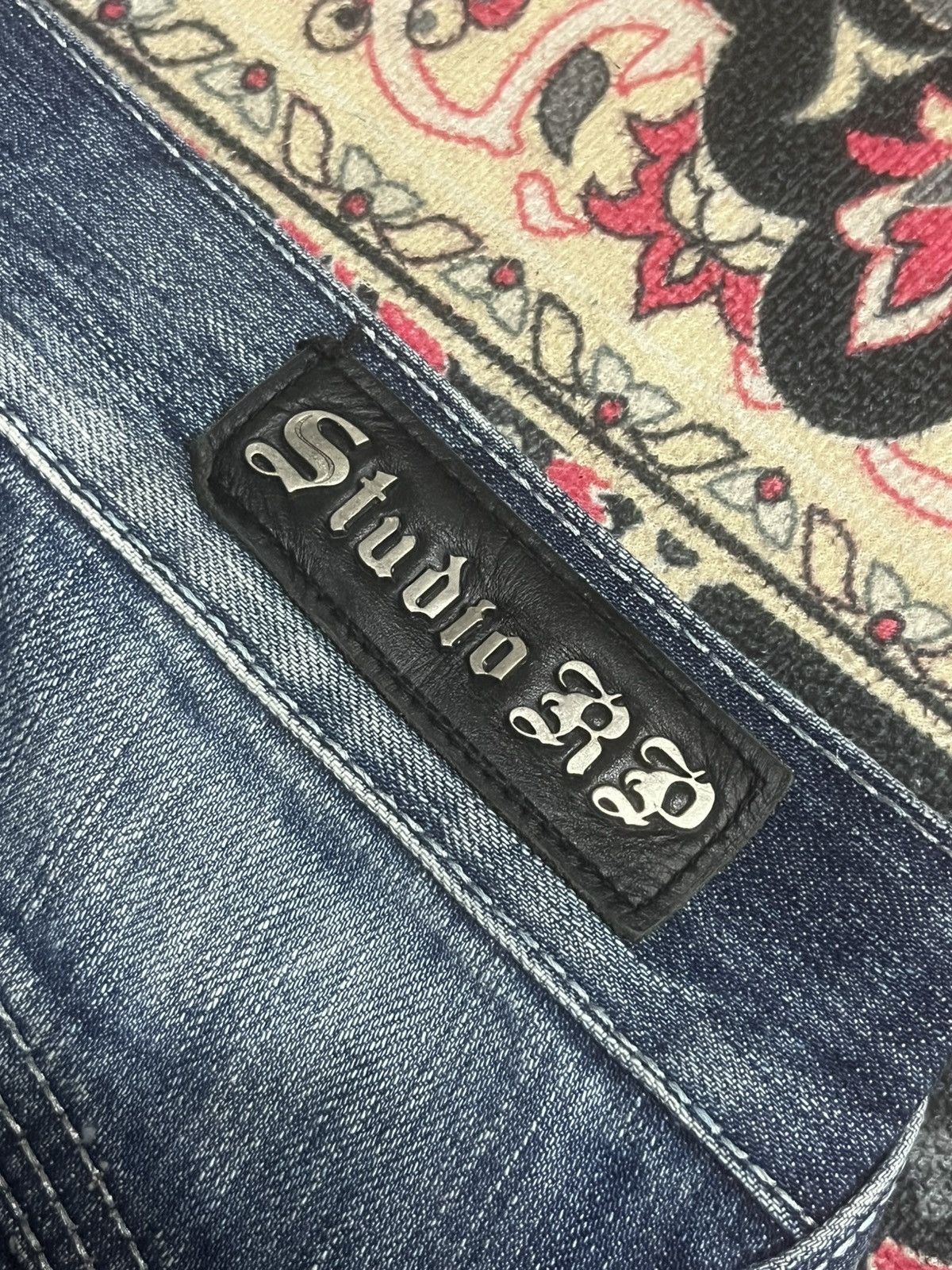 Bounty Hunter Studio RP “One Piece Luffy & Nakama” Blue Thunder Rip Jeans Size US 30 / EU 46 - 10 Thumbnail
