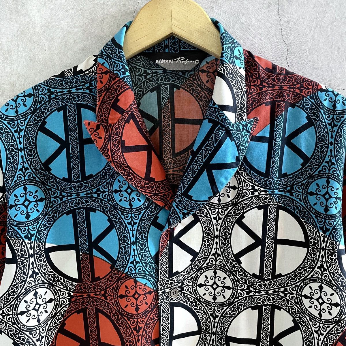 Kansai Yamamoto Vintage design Kansai O japanese pattern shirt Size US L / EU 52-54 / 3 - 3 Thumbnail