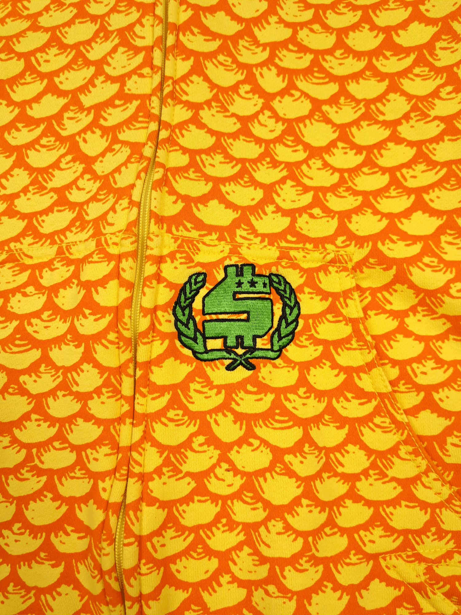 Japanese Brand × Shmack 💎 Schmack Full Print Yellow Zip Dragon Hoodie Bape Style Size US XXL / EU 58 / 5 - 6 Thumbnail