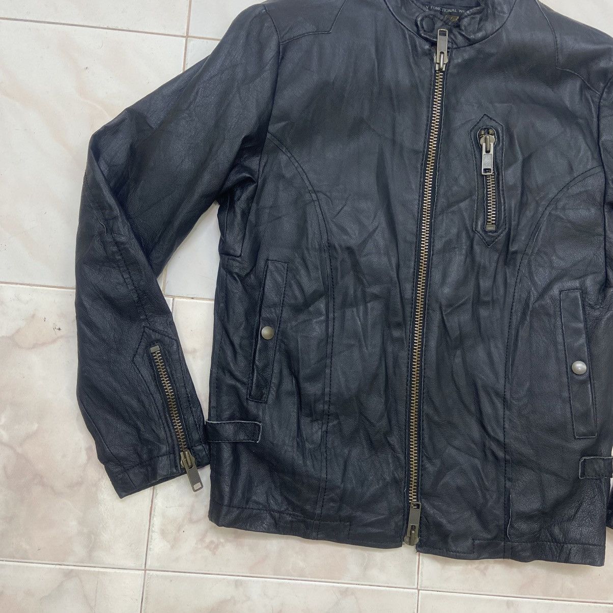 Japanese Brand Urban Functional On The Road Bikers Cafe Racer Leather Size US XS / EU 42 / 0 - 4 Thumbnail