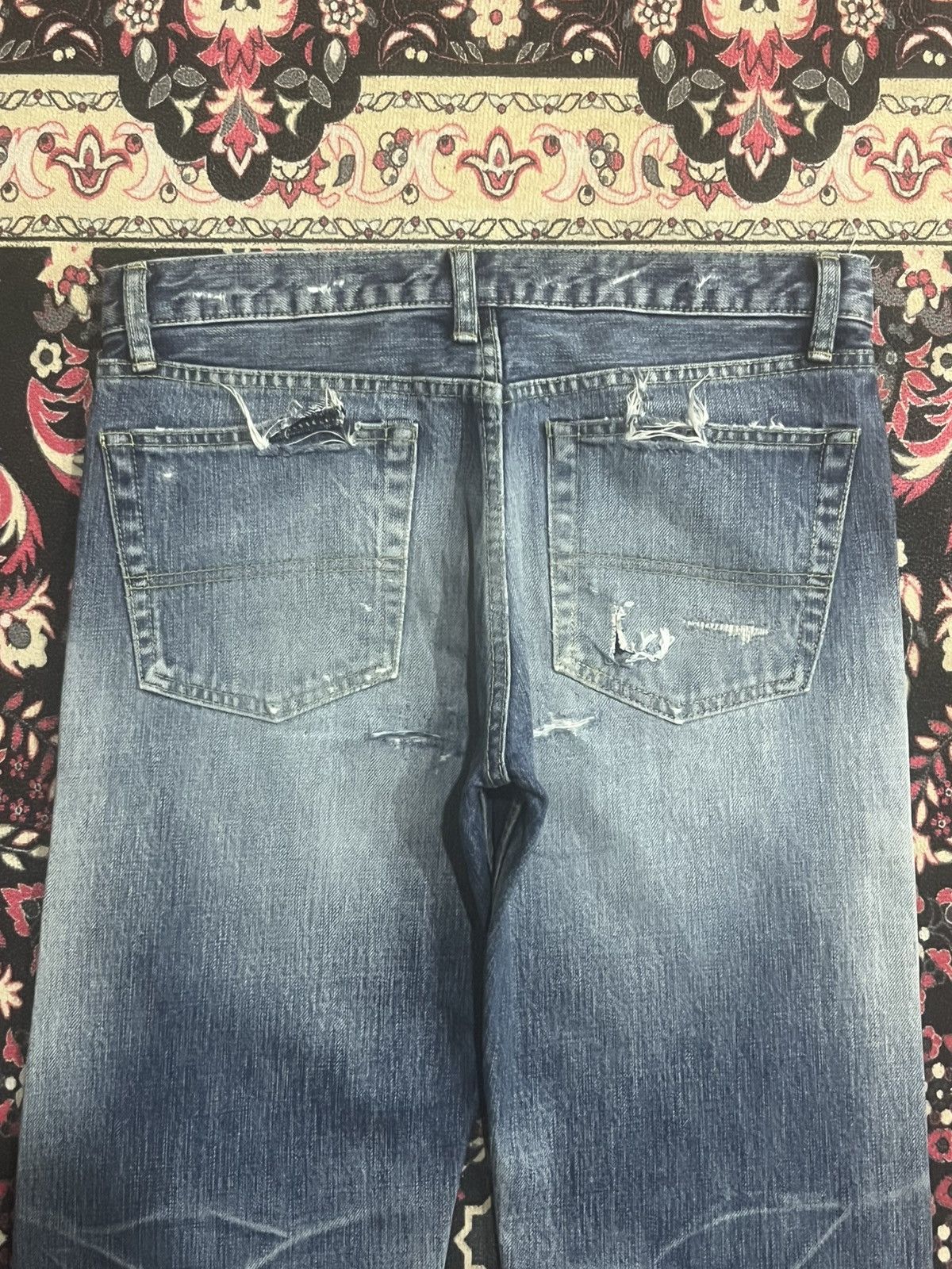 Undercover Vintage Japan Macphee Grunge Sashiko Destroy Blue Jeans Size US 30 / EU 46 - 8 Thumbnail