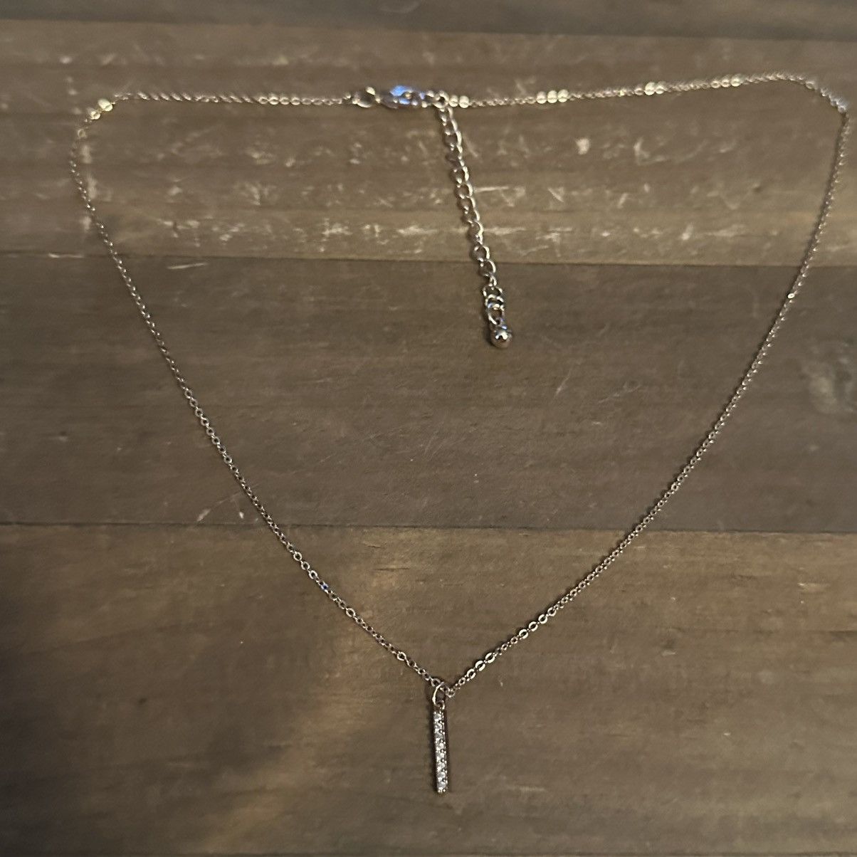 Other Gold tone paved bar pendant necklace Size ONE SIZE - 2 Thumbnail