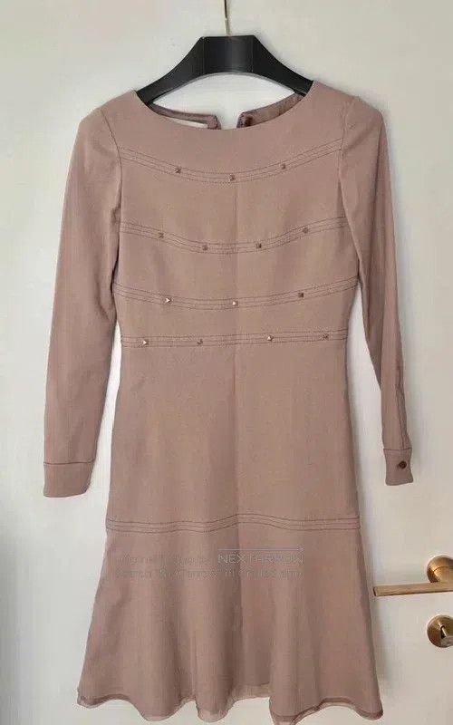 Valentino Valentino Nude pink willow stud dress Size L / US 10 / IT 46 - 2 Thumbnail