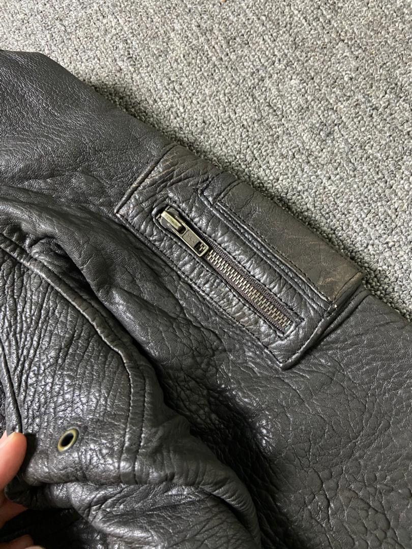Japanese Brand Street Life Brand Leather Jacket with Double Pocket (183) Size US L / EU 52-54 / 3 - 8 Thumbnail