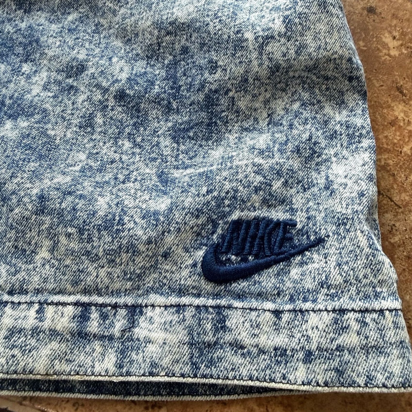 Nike VINTAGE Nike Challenge Court Andre Agassi Shorts - 90s Denim Acid Wash Black 28 Adult Regular Inseam 5" Mens Size US 28 / EU 44 - 4 Thumbnail