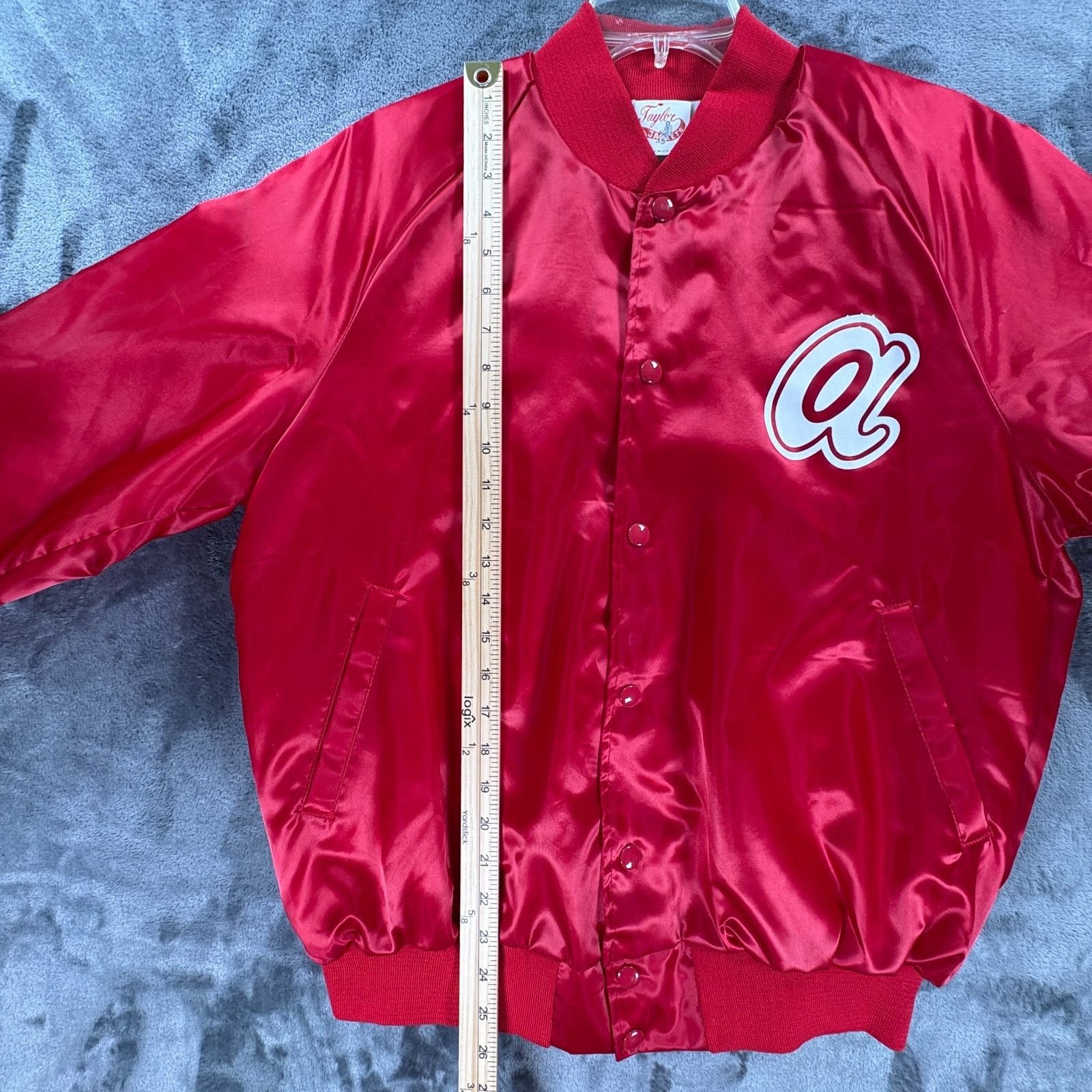 Other Vintage Taylor Jacket's 80's Atlanta Braves Red Satin Bomber Size US M / EU 48-50 / 2 - 8 Thumbnail