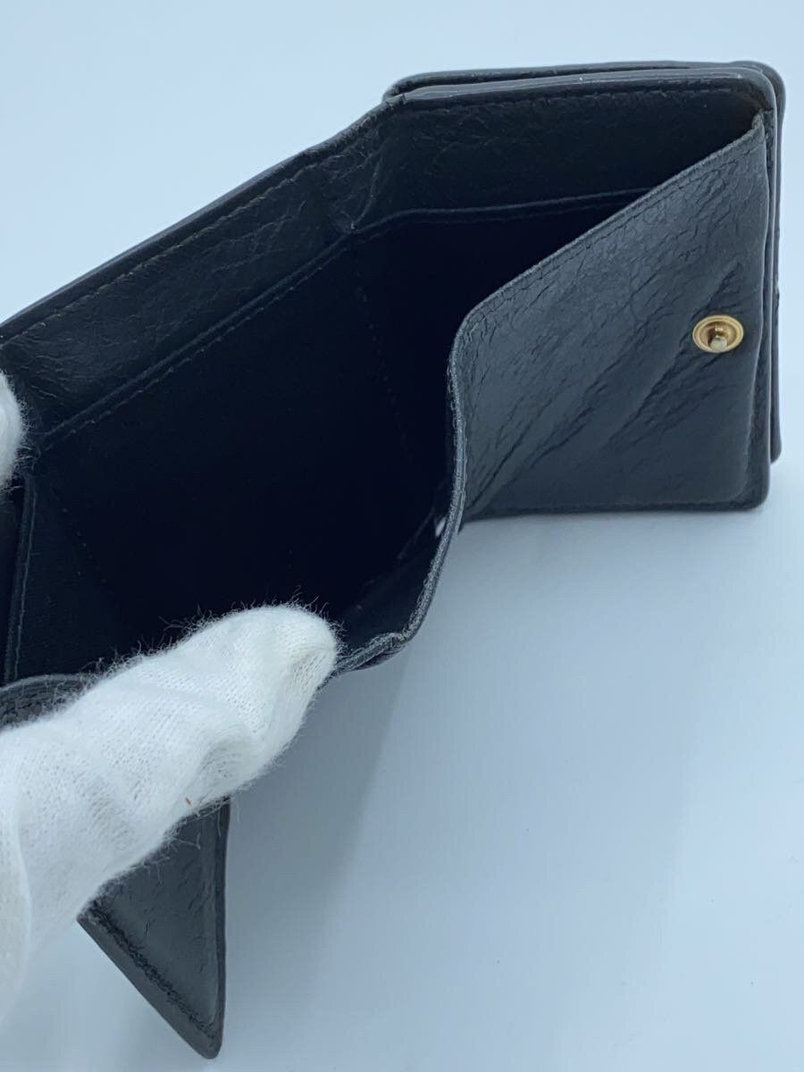 Balenciaga Balenciaga Classic Leather Tri-Fold Wallet Gray Size ONE SIZE - 4 Thumbnail
