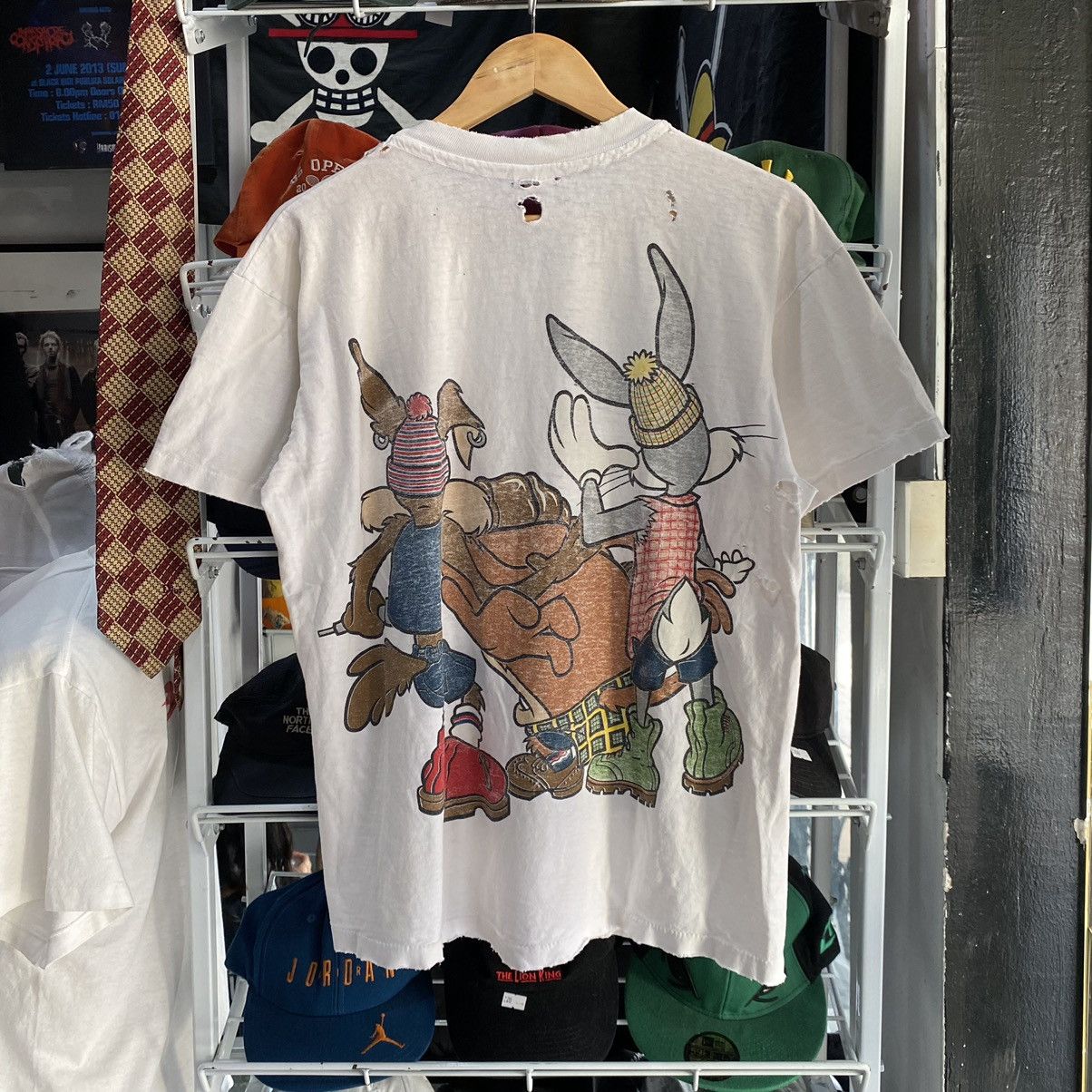 Cartoon Network × Vintage × Warner Bros Vintage Looney Tunes Tazmania Rap HipHop Squad Tees T Shirts Size US L / EU 52-54 / 3 - 2 Thumbnail
