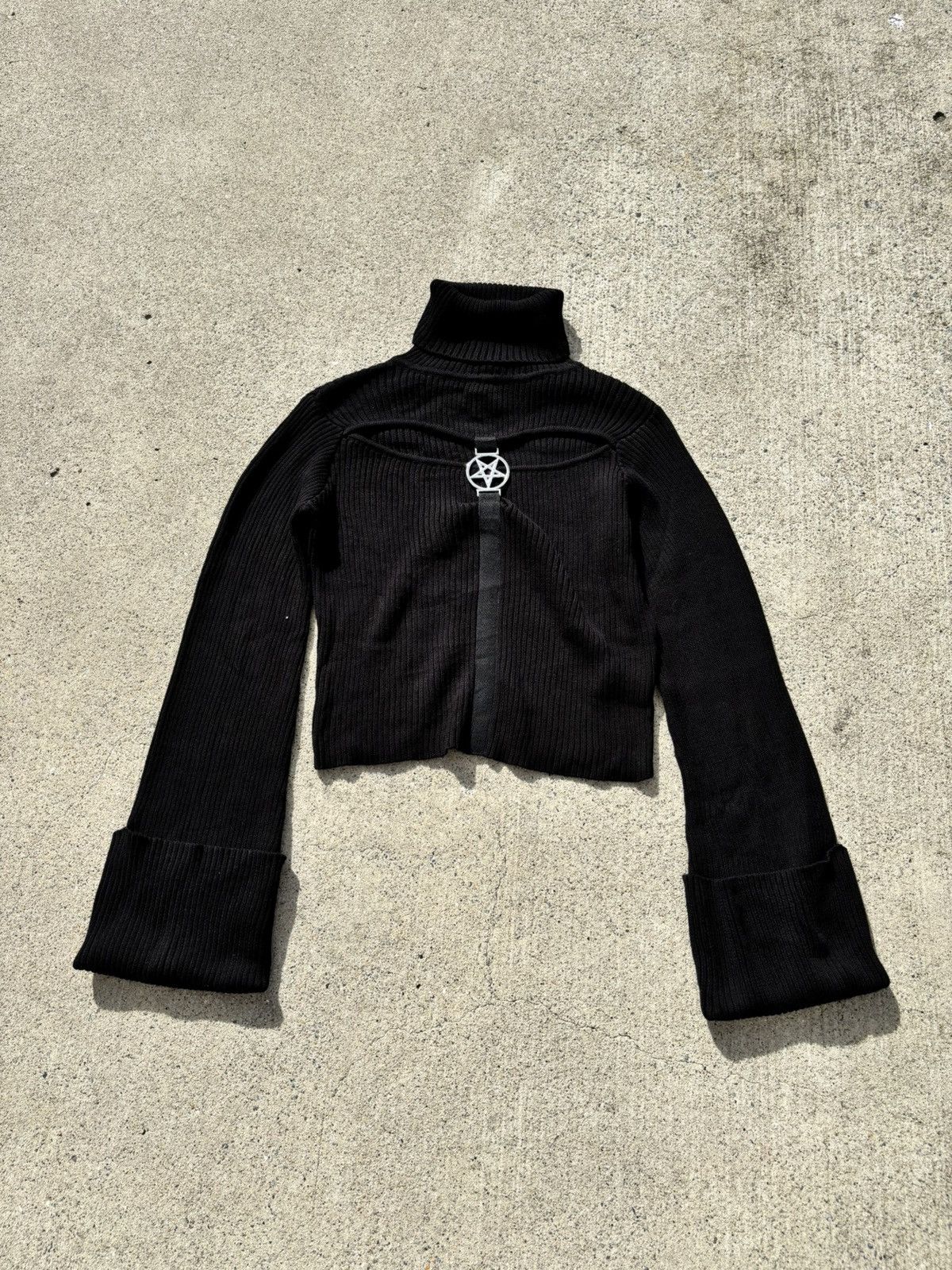 Killstar Killstar Punk Grunge Visual Kei Turtleneck Pentagram Sweater Size L / US 10 / IT 46 - 1 Thumbnail