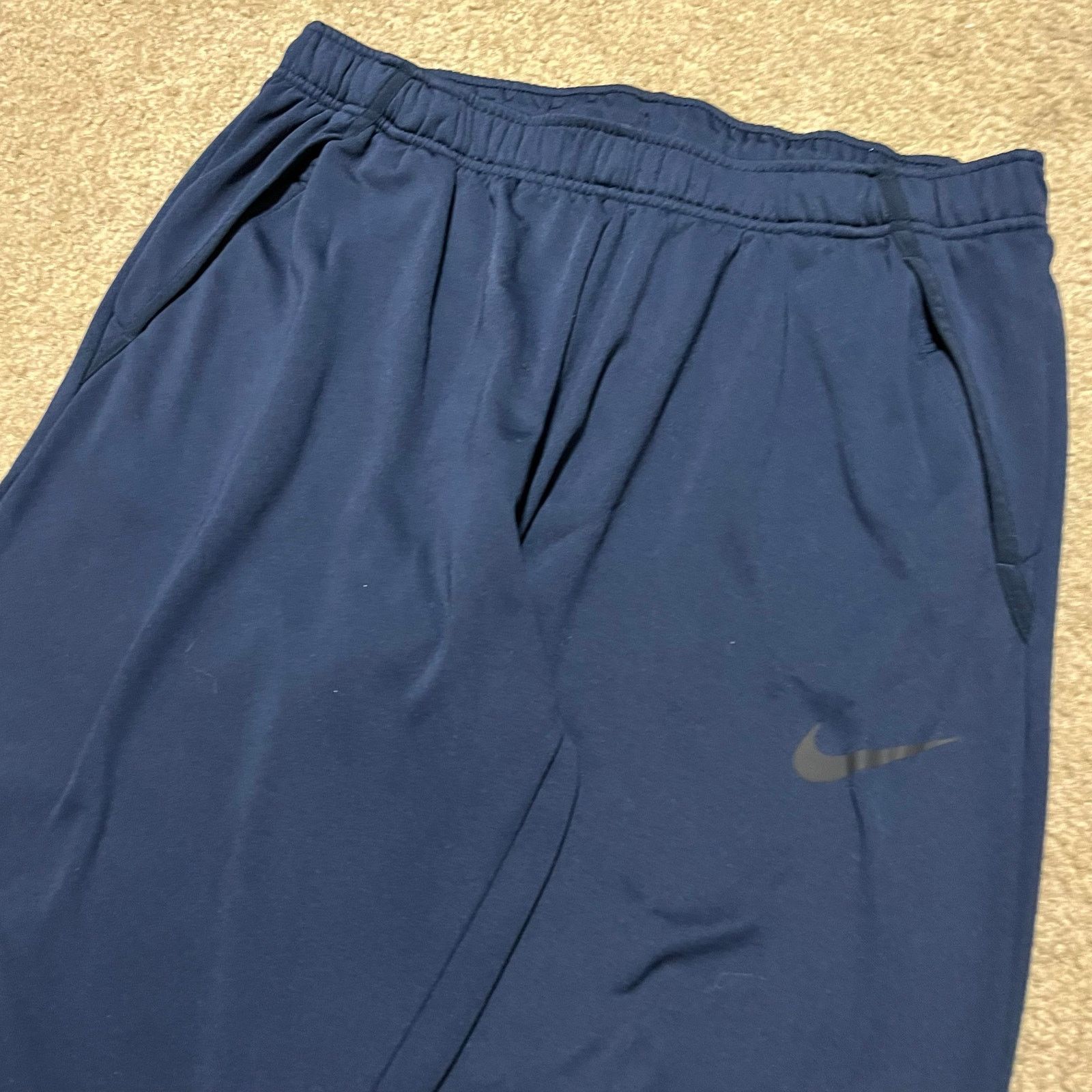 Nike Nike Dri Fit Baggy Solid Navy Sports Sweatpants XL Size US 30 / EU 46 - 3 Thumbnail