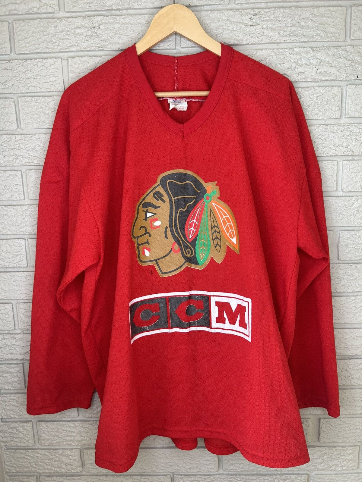Ccm Vintage 90s CCM Chicago Blackhawks Jersey Size US XL / EU 56 / 4 - 1 Thumbnail