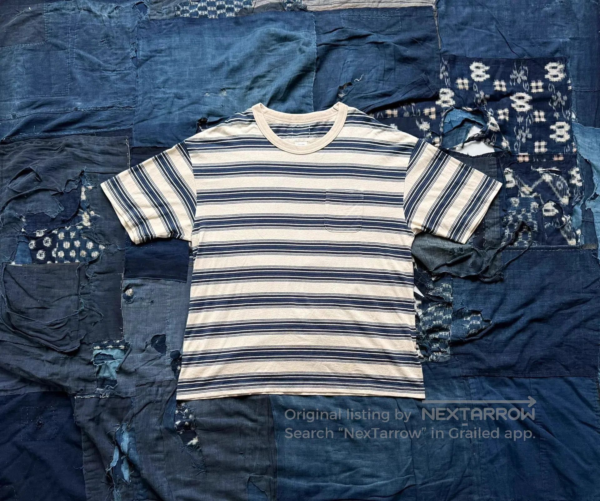 Visvim Striped Short Sleeve Pocket T. Size US XL / EU 56 / 4 - 1 Thumbnail