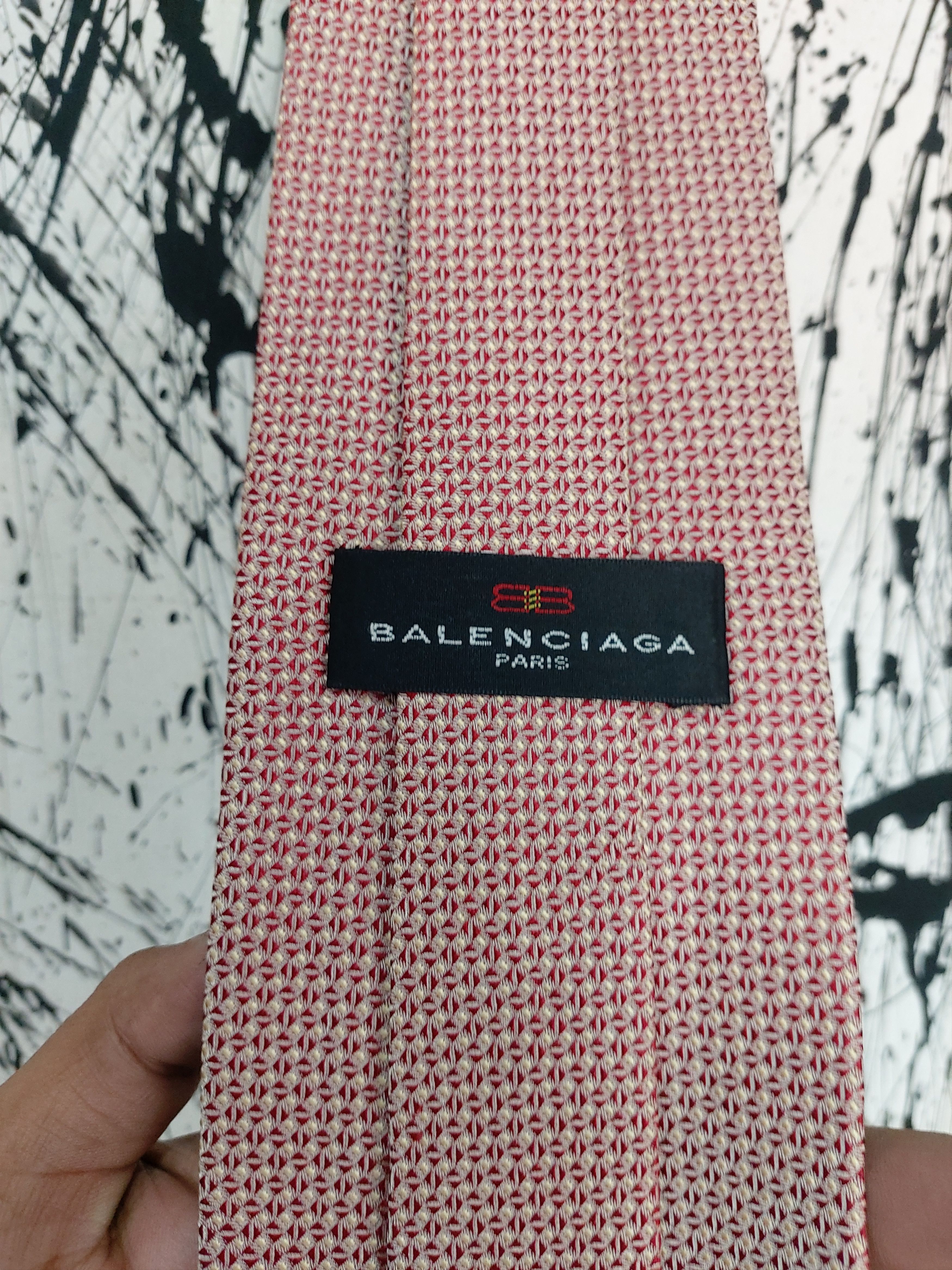 Balenciaga BALENCIAGA CLASSICS PATTERN 100% SILK TIE Size ONE SIZE - 3 Thumbnail