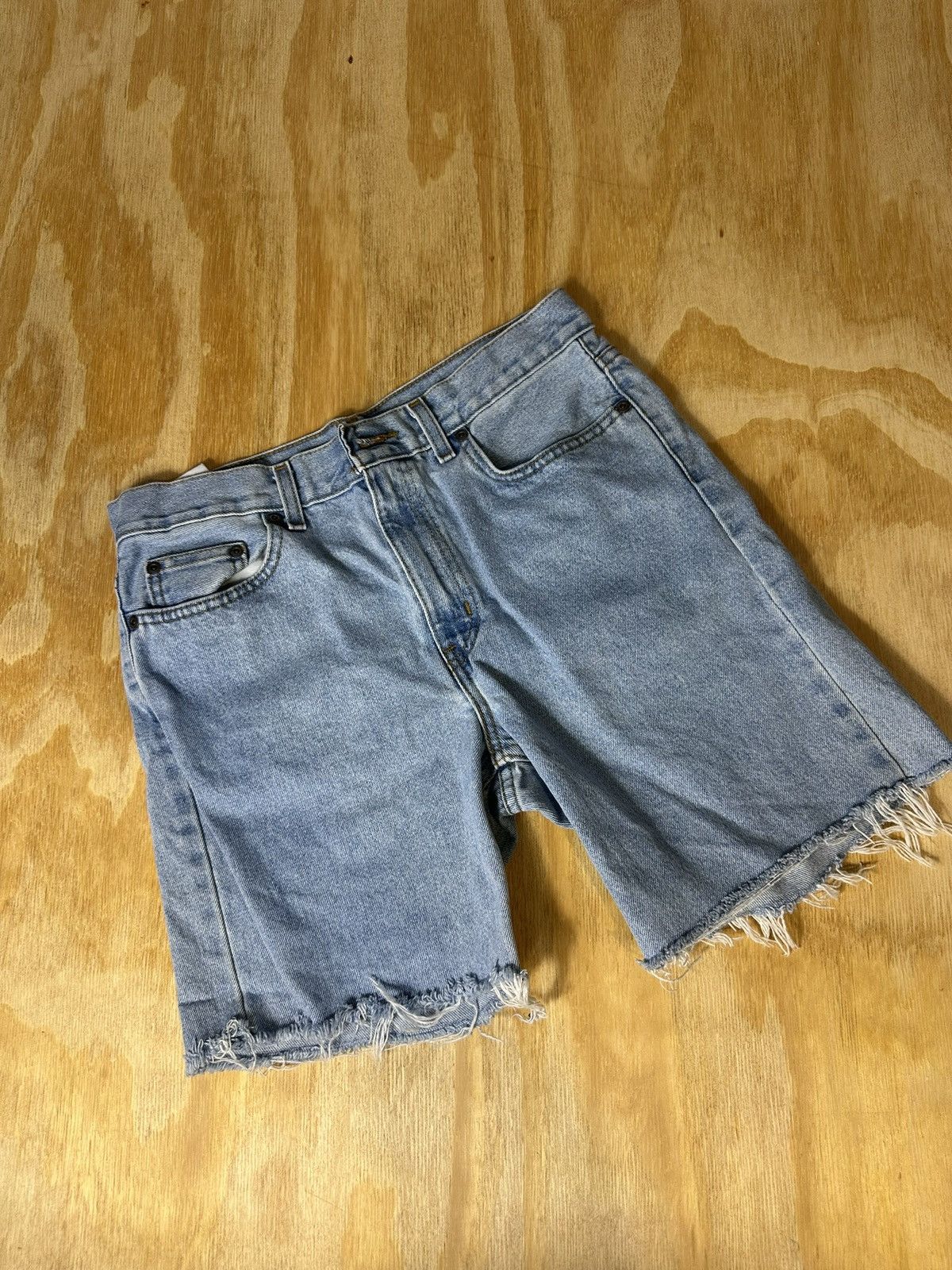Other Vintage Raw Hem Denim Shorts Light Wash Cutoff Size 30 Jorts Size US 30 / EU 46 - 1 Thumbnail
