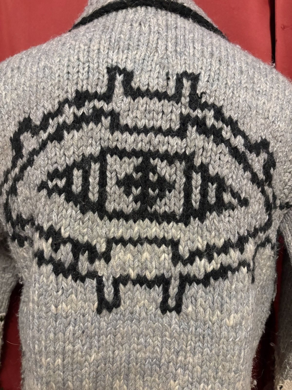 Vintage Vintage All Seeing Eye Cowichan Sweater Jacket Illuminati Size US L / EU 52-54 / 3 - 3 Thumbnail