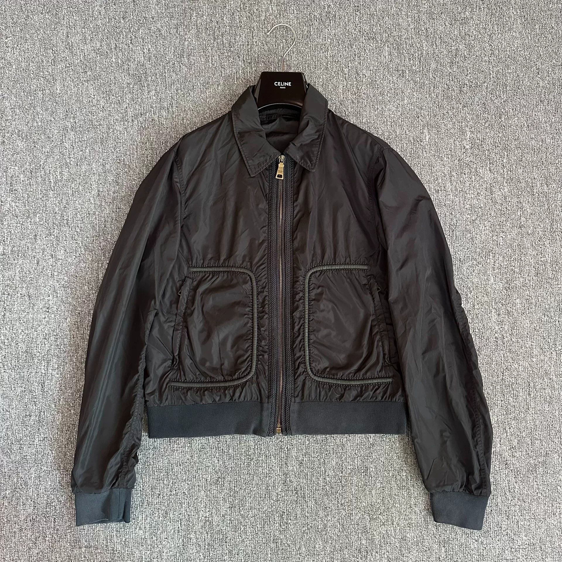 Prada Prada Black Nylon Pocket Zip Jacket Size US XL / EU 56 / 4 - 1 Thumbnail