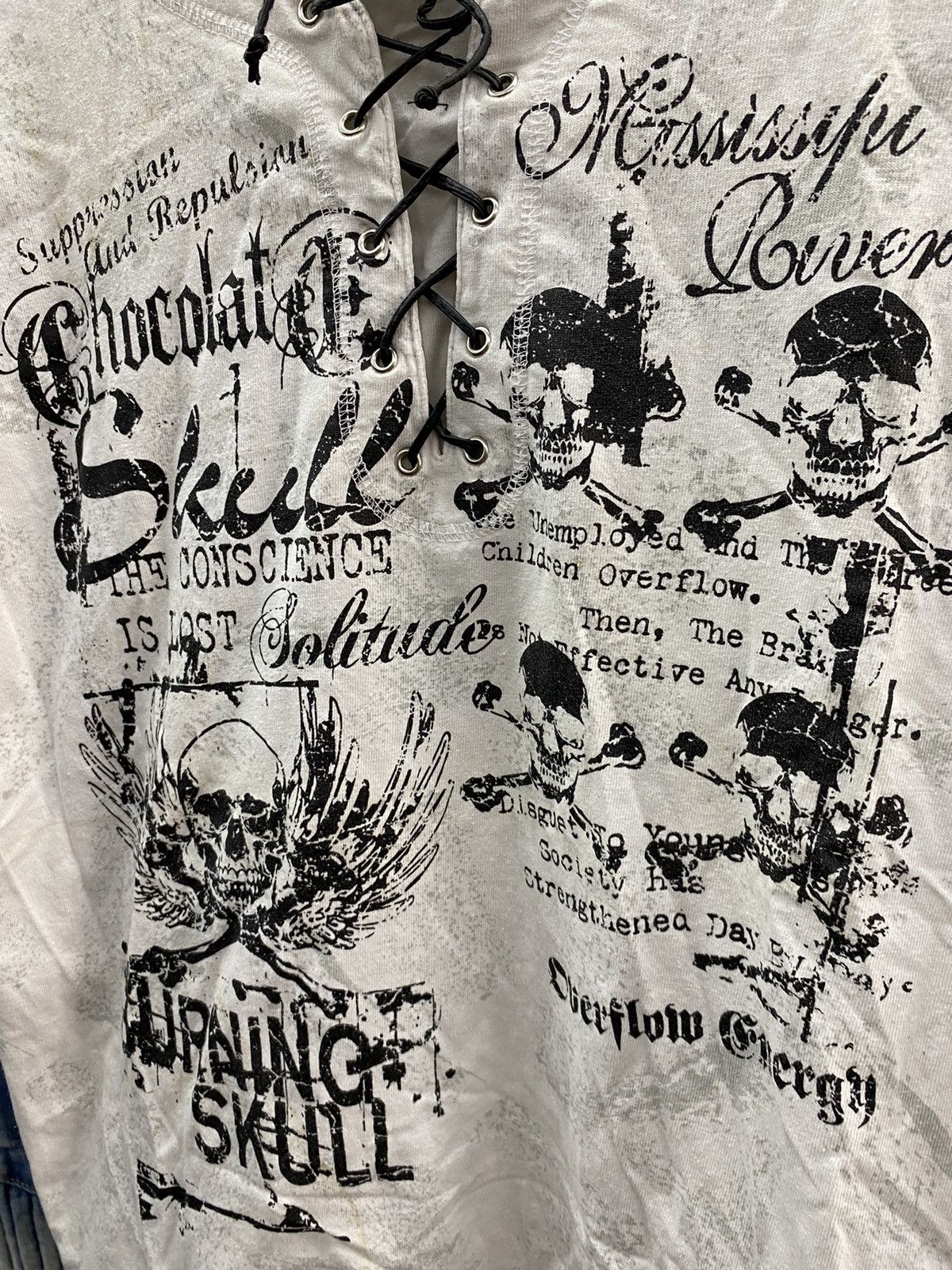 If Six Was Nine × Japanese Brand × Le Grande Bleu (L.G.B.) burning skull beaumere tshirt double layer ifsx lgb Size US L / EU 52-54 / 3 - 5 Thumbnail
