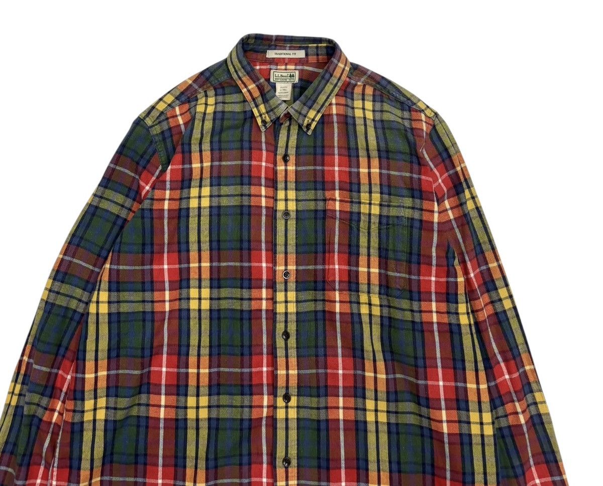 L.L. Bean ❤️‍🔥L.L. BEAN CHECKERED FLANNEL BUTTON SHIRT Size US L / EU 52-54 / 3 - 6 Thumbnail