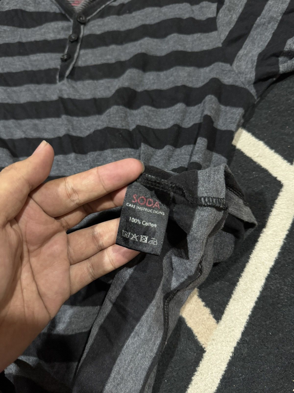 Hysteric Glamour Striped Soda Tees Half Button Size US M / EU 48-50 / 2 - 6 Thumbnail