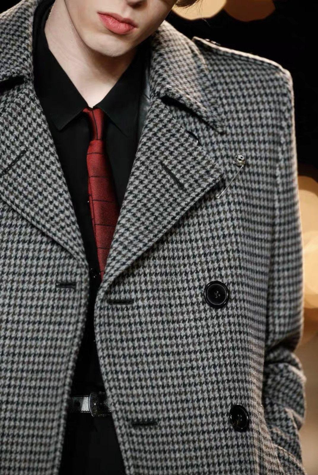 Saint Laurent Paris FW14 Houndstooth Coat sz 50 Size US M / EU 48-50 / 2 - 7 Thumbnail