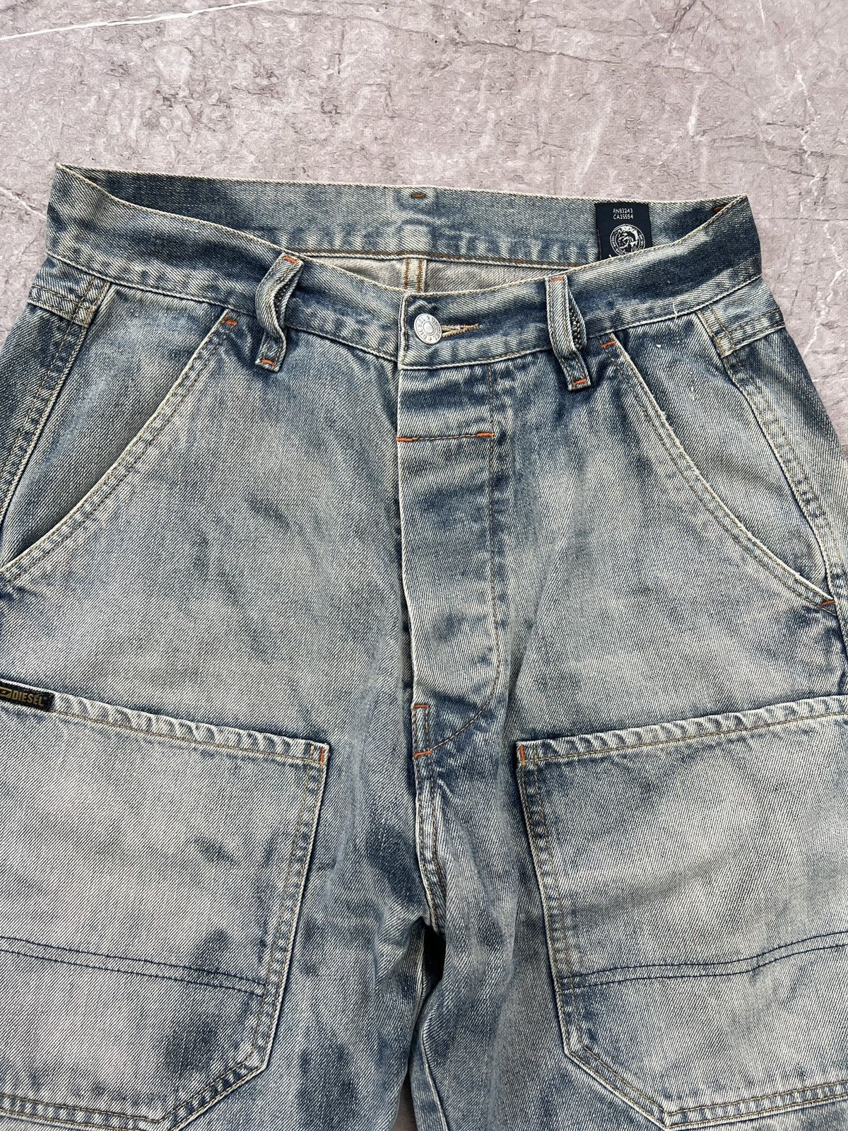 Designer × Diesel Vintage 90s diesel carpenter cargo washed pants Shirts y2k Size US 29 - 6 Thumbnail