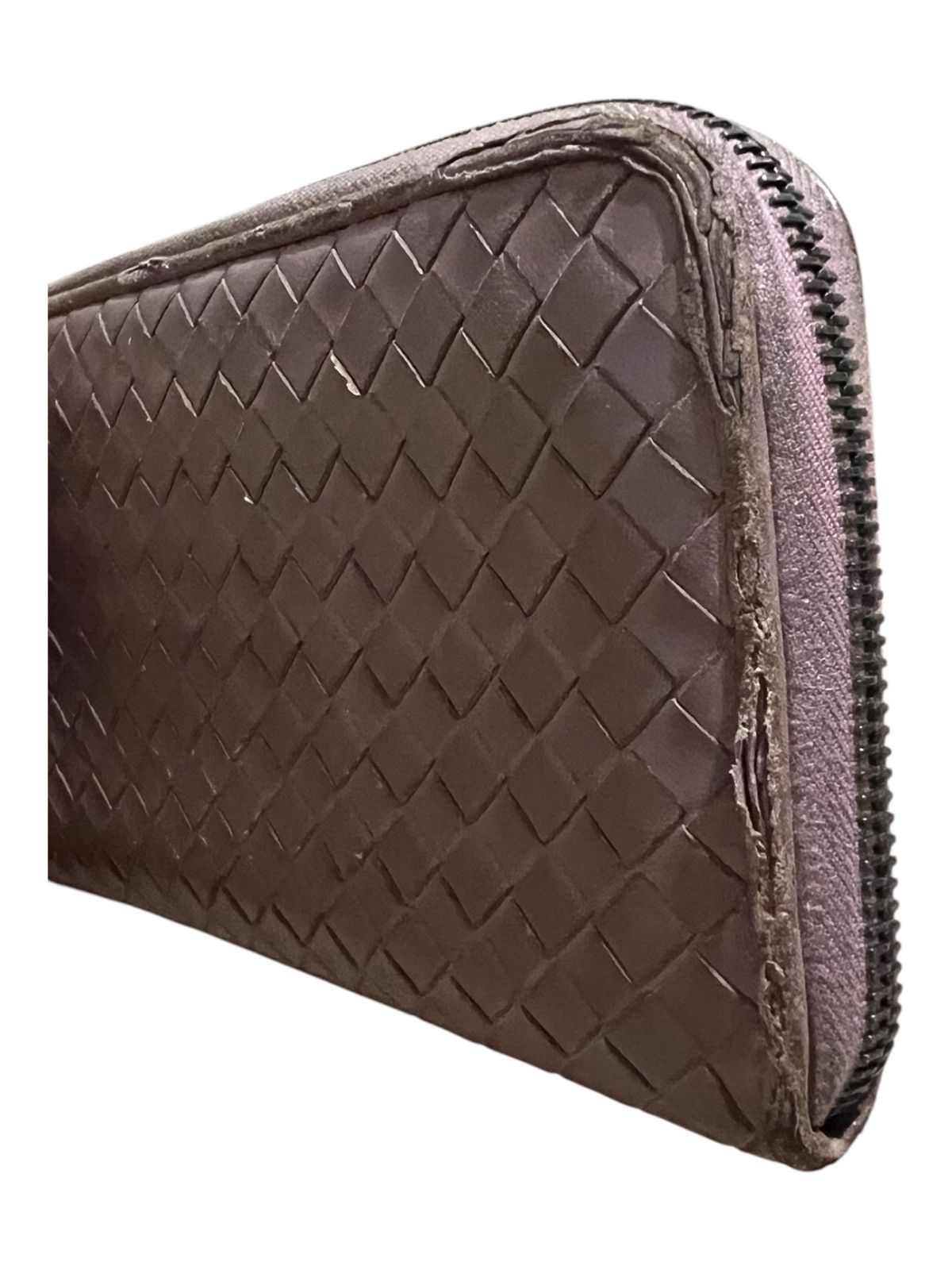 Bottega Veneta Bottega Veneta Intrecciato Leather Bordeaux Zip Long Wallet Size ONE SIZE - 6 Thumbnail
