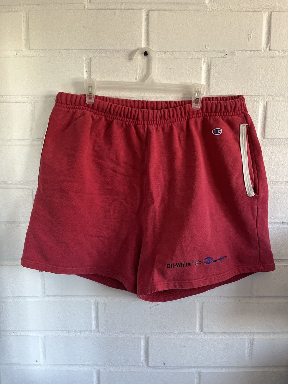 Champion Off White Champion x Off White short Grailed