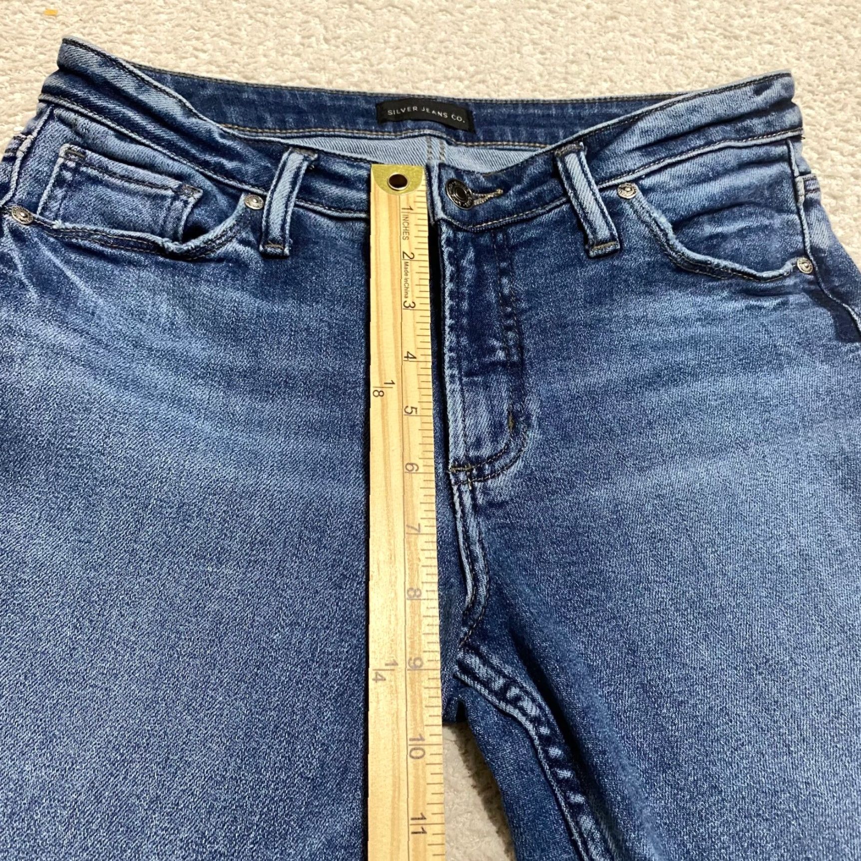 Silver Jeans Co. Silver Jeans Womens Jeans Cropped 28 Blue Denim Mid Rise 5-Pocket 23in Inseam Womens Size 28" / US 6 / IT 42 - 4 Thumbnail